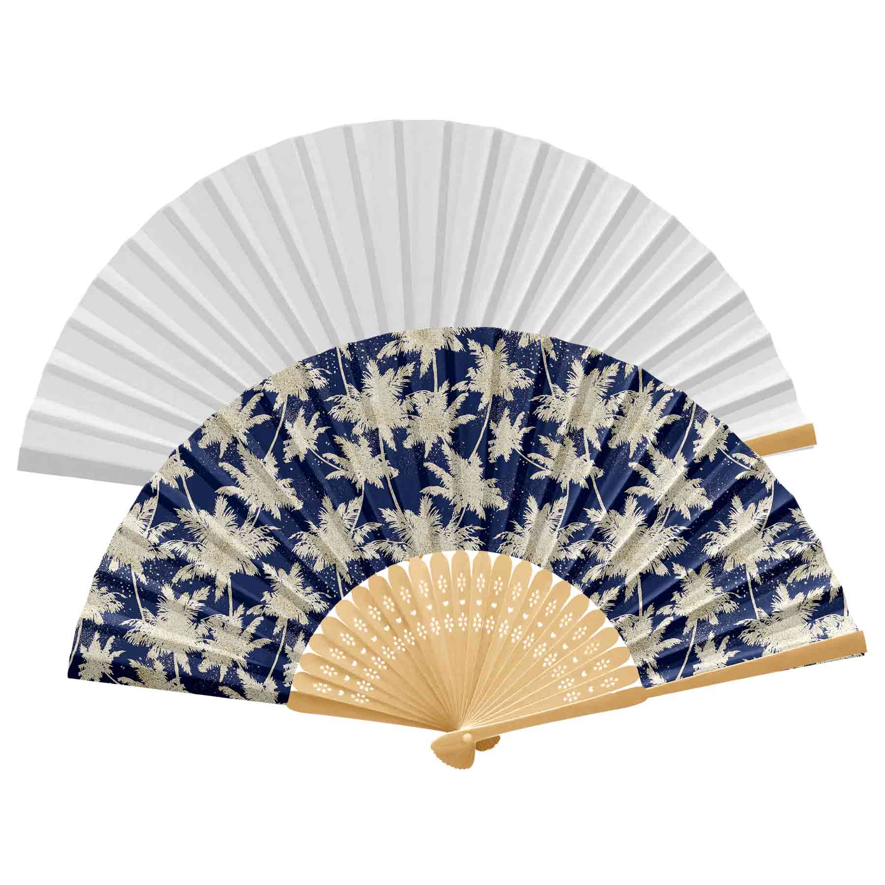 FlyFlyPromos - Handheld Foldable Full Color Bamboo Paper Fan Image 2 - Promotional Product