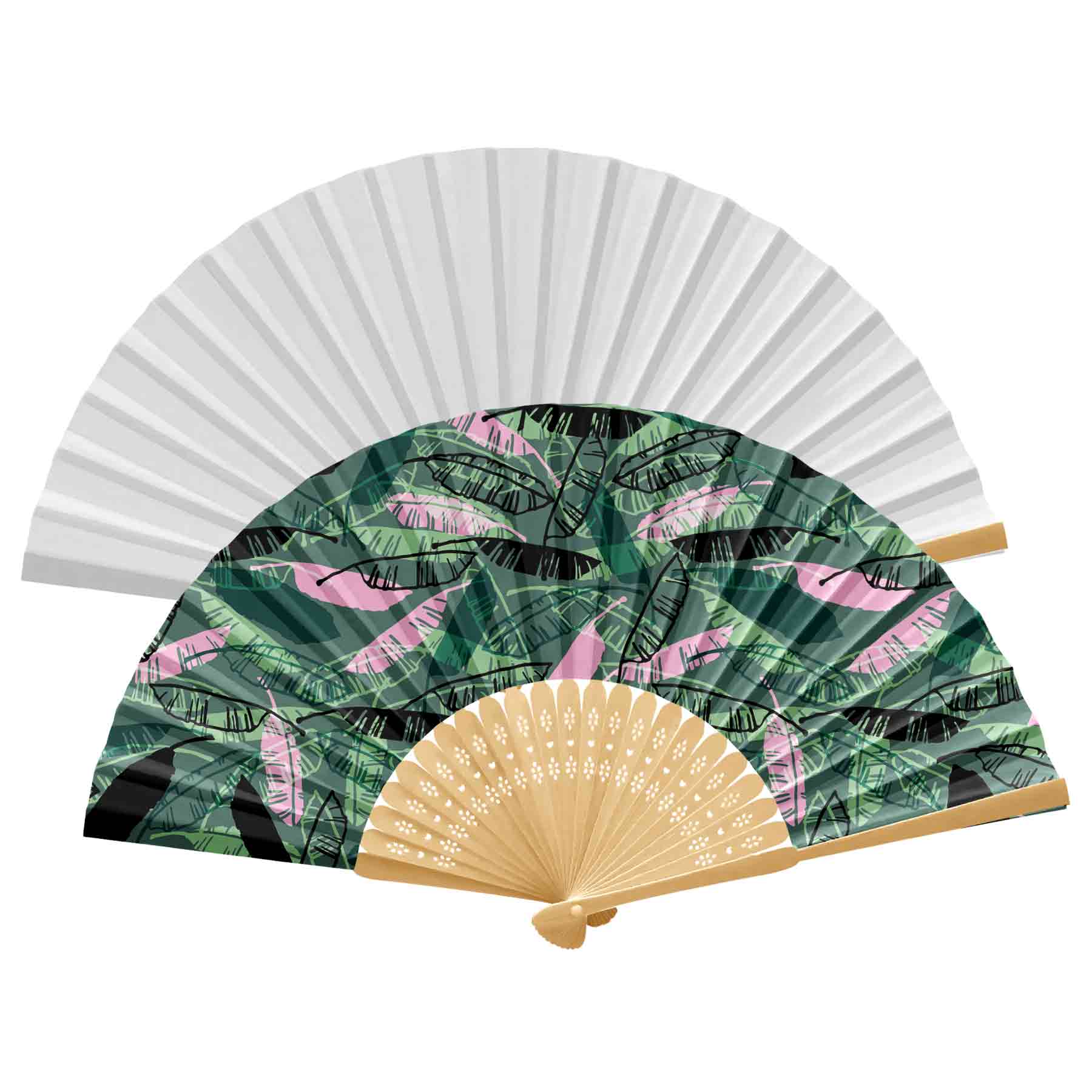 FlyFlyPromos - Handheld Foldable Full Color Bamboo Paper Fan Image 19 - Promotional Product