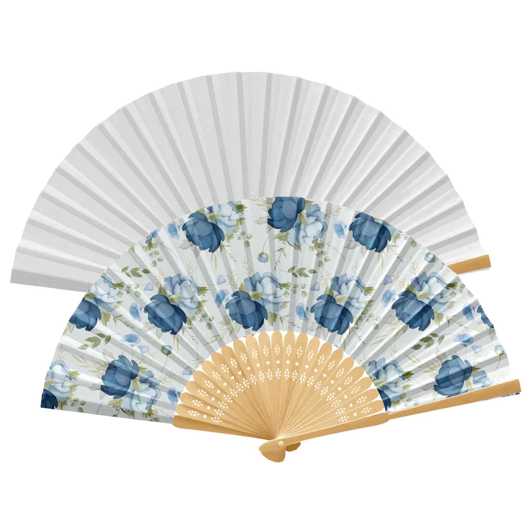 FlyFlyPromos - Handheld Foldable Full Color Bamboo Paper Fan Image 15 - Promotional Product