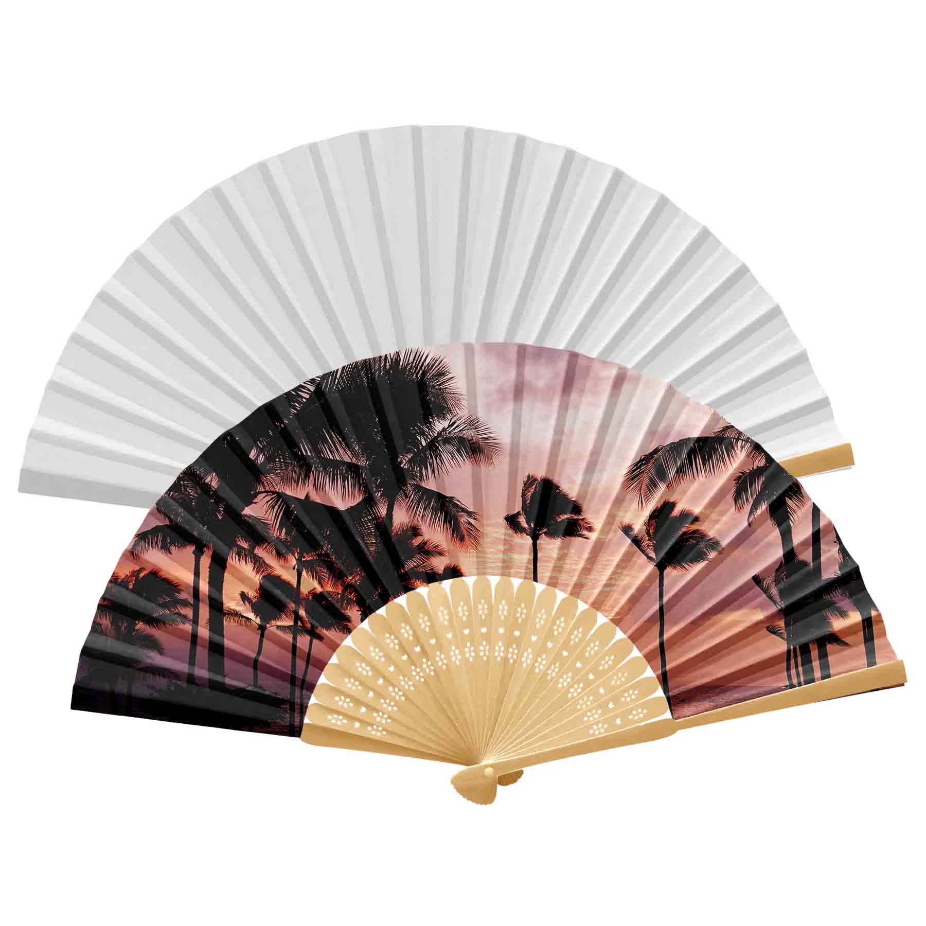 FlyFlyPromos - Handheld Foldable Full Color Bamboo Paper Fan Image 8 - Promotional Product