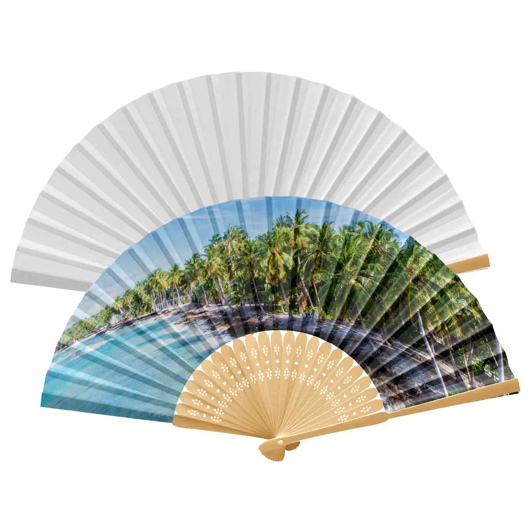 FlyFlyPromos - Handheld Foldable Full Color Bamboo Paper Fan Image 7 - Promotional Product