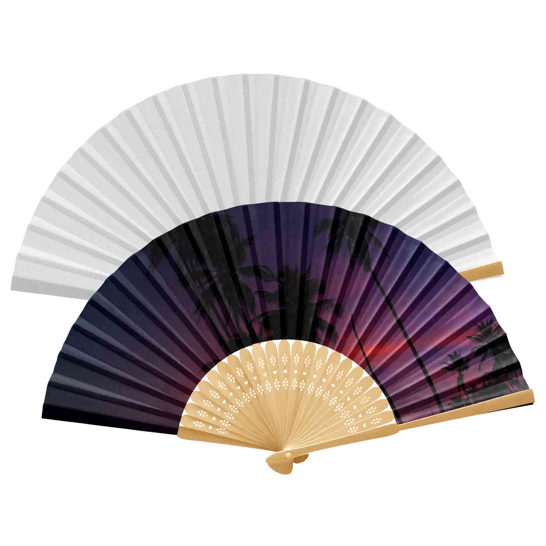 FlyFlyPromos - Handheld Foldable Full Color Bamboo Paper Fan Image 6 - Promotional Product