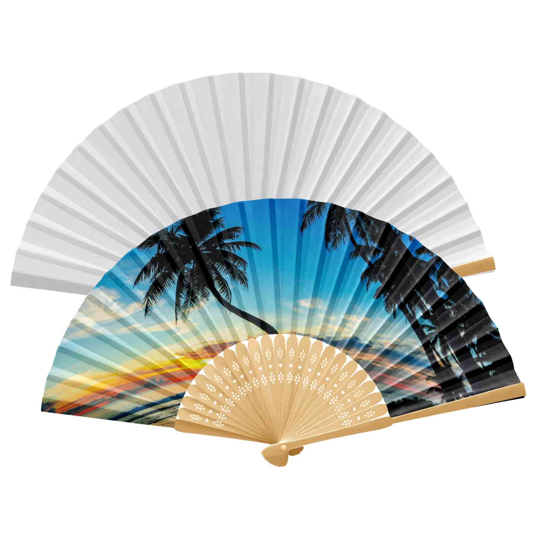 FlyFlyPromos - Handheld Foldable Full Color Bamboo Paper Fan Image 5 - Promotional Product