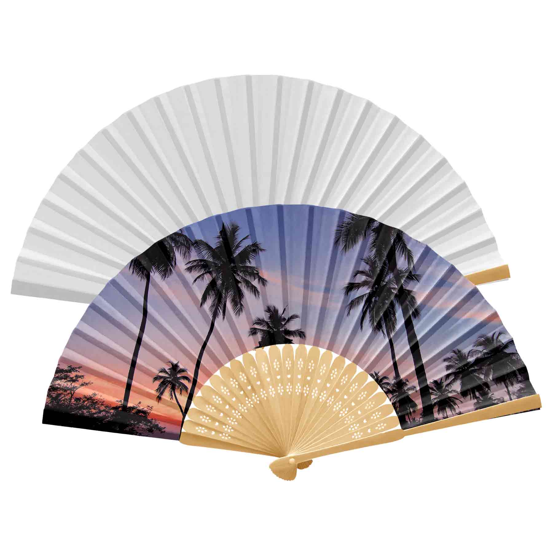 FlyFlyPromos - Handheld Foldable Full Color Bamboo Paper Fan Image 3 - Promotional Product