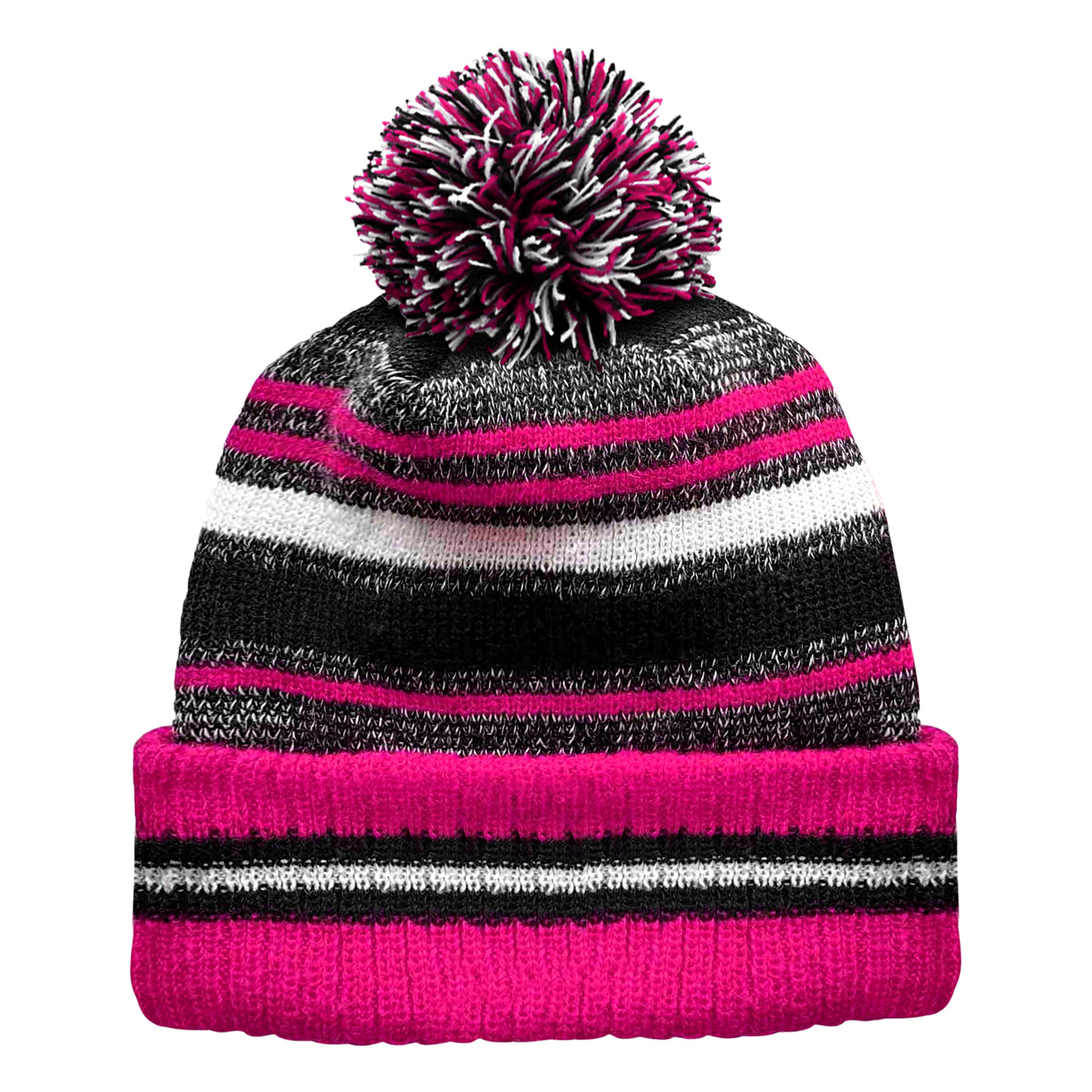 FlyFlyPromos - Classic Cuff Winter Beanie Hat with Pom Toque Image 8 - Promotional Product