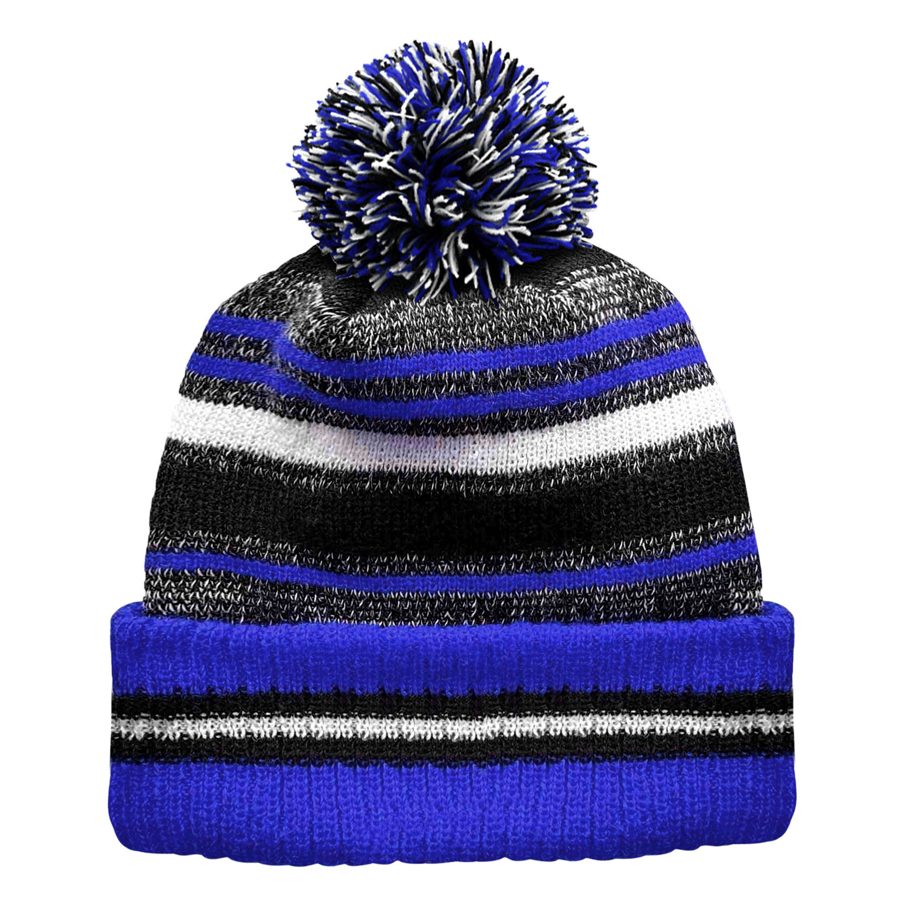 FlyFlyPromos - Classic Cuff Winter Beanie Hat with Pom Toque Image 5 - Promotional Product