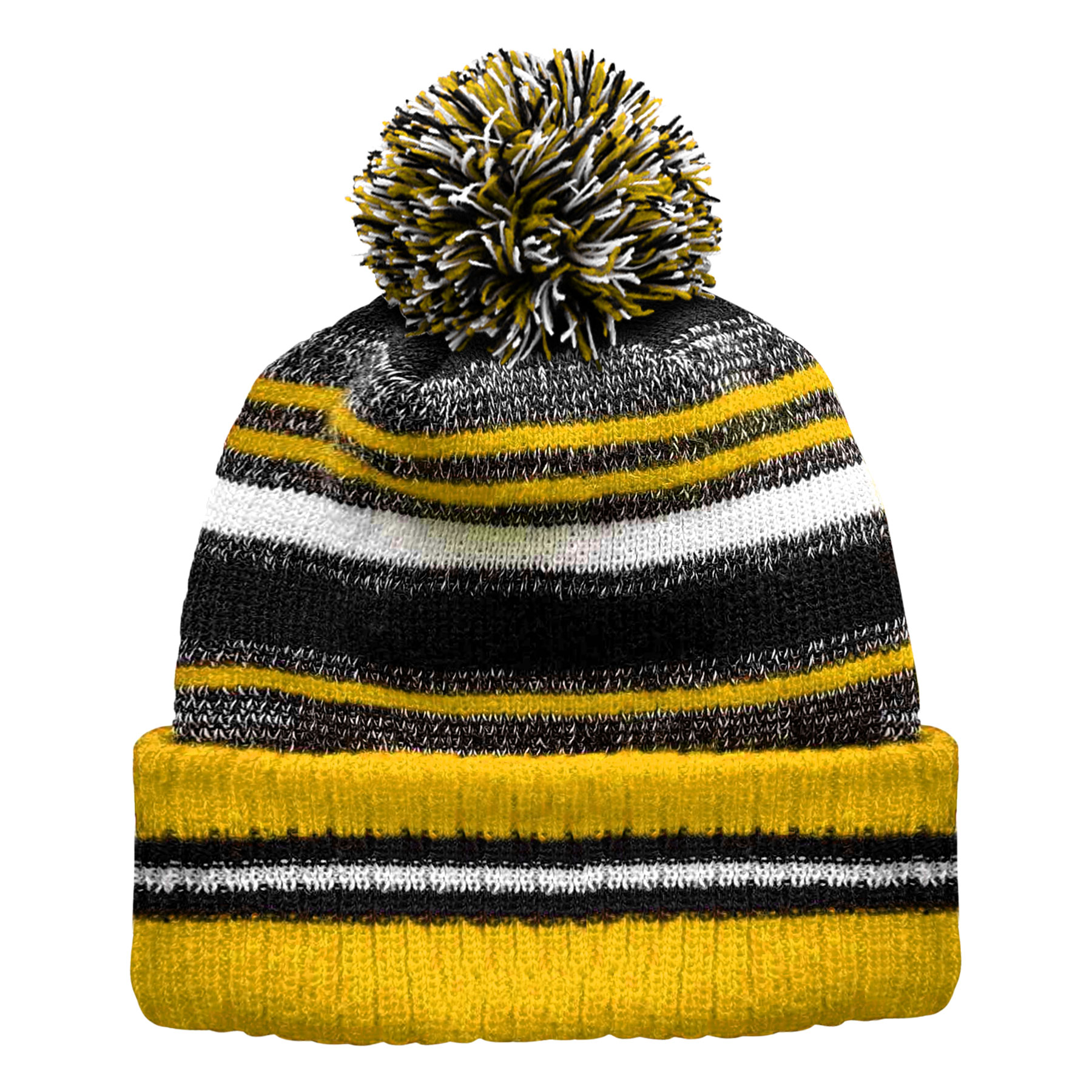 FlyFlyPromos - Classic Cuff Winter Beanie Hat with Pom Toque Image 3 - Promotional Product