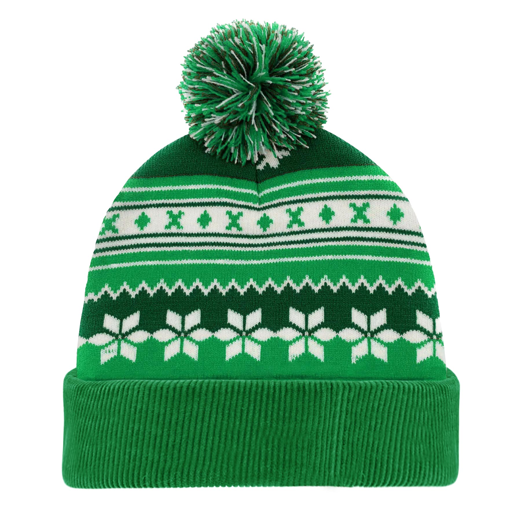 FlyFlyPromos - Knitted Acrylic Cuff Winter Beanie with Pom Image 7 - Promotional Product