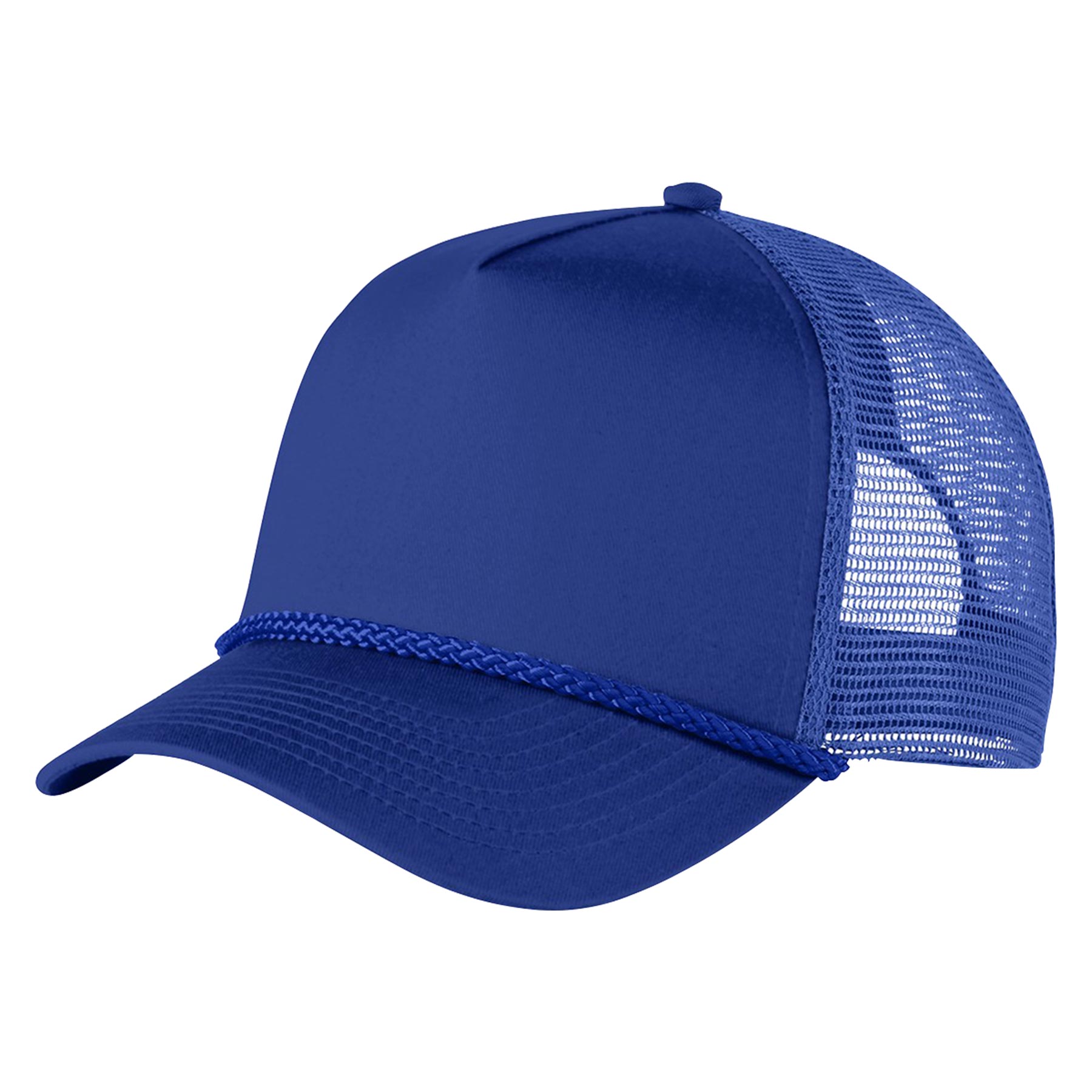 FlyFlyPromos - Structured 5 Panel Curved Bill Trucker Cap with Rope Image 13 - Promotional Product