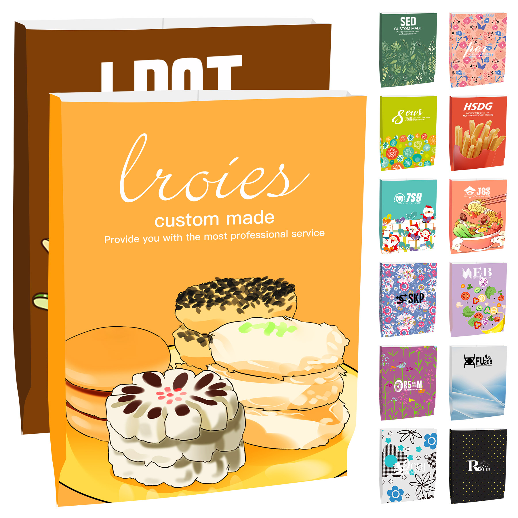 FlyFlyPromos - Disposable Food Grease-proof Paper Bags - Promotional Product