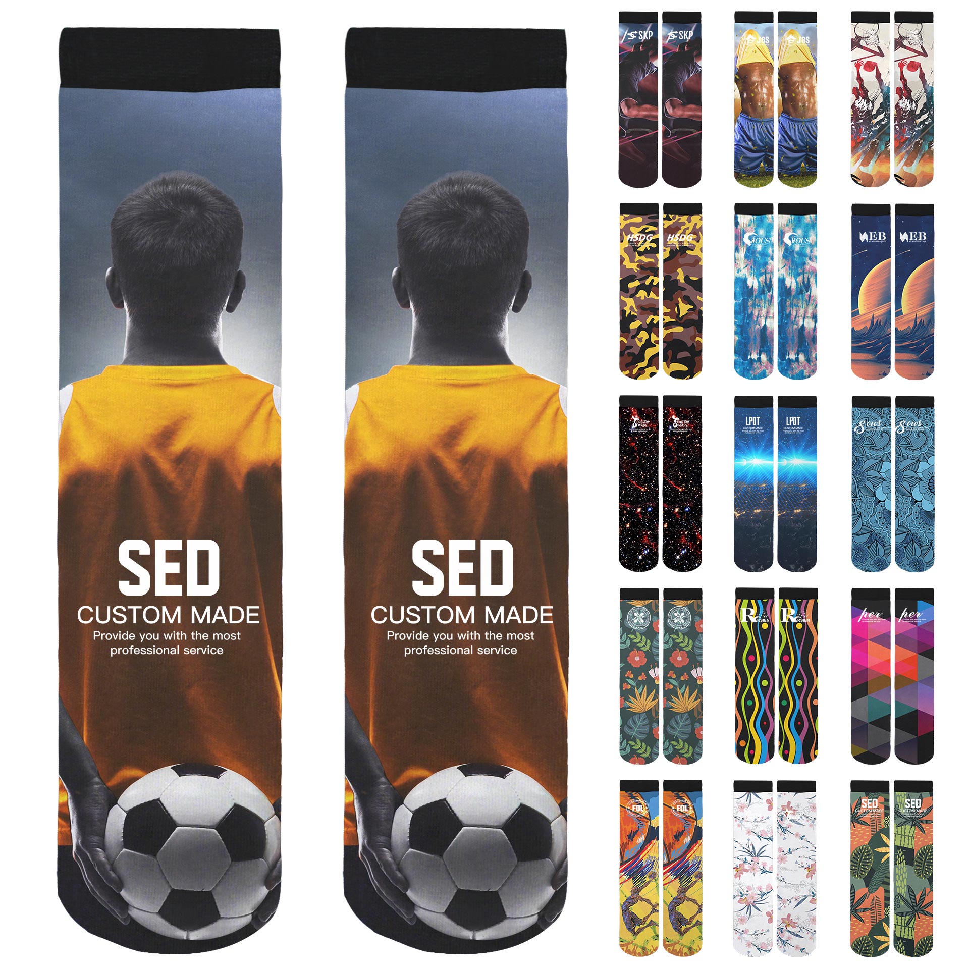 FlyFlyPromos - 360° Full Color Sublimated Socks - Promotional Product