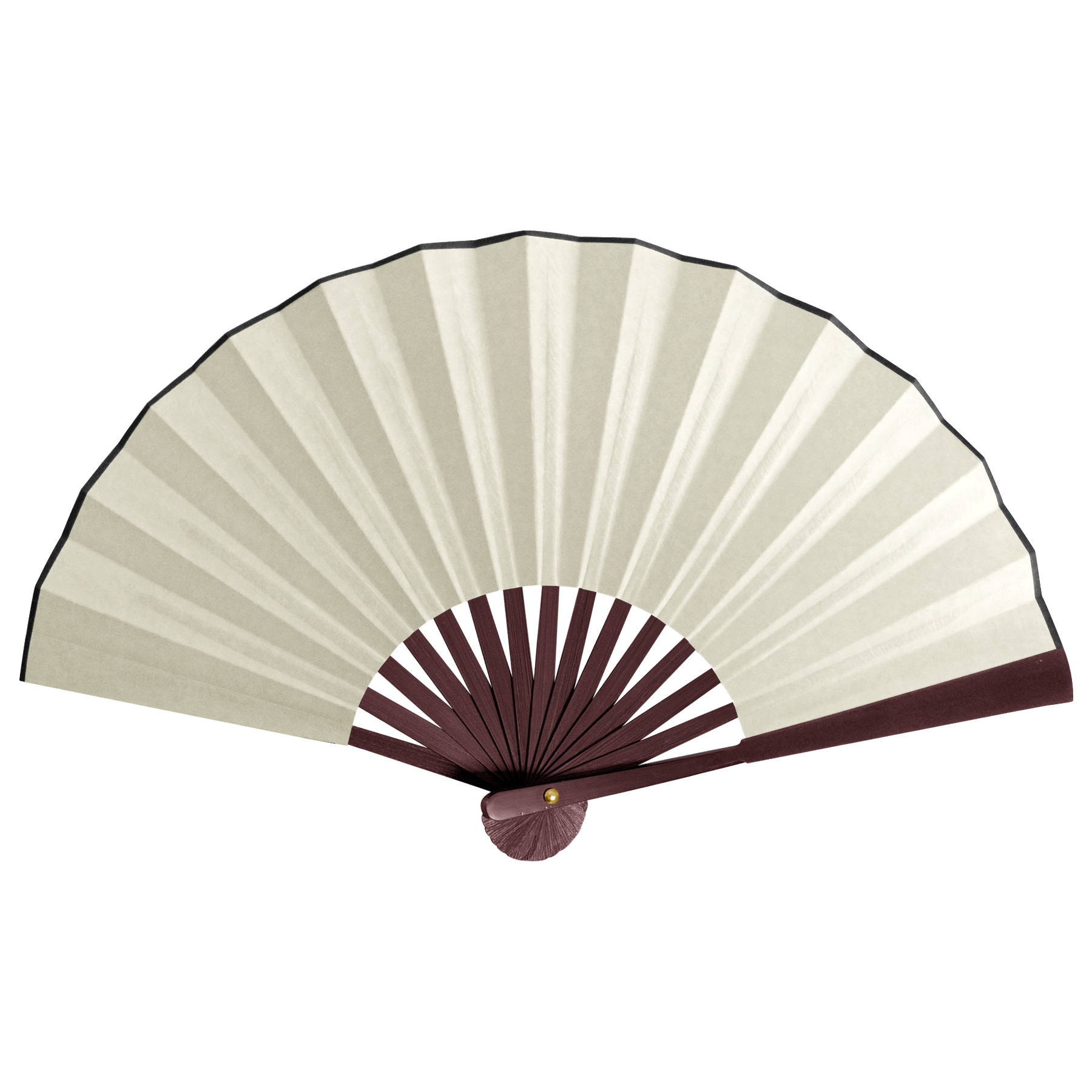 FlyFlyPromos - 13''L Spun Silk Cloth Bamboo Fan Image 3 - Promotional Product