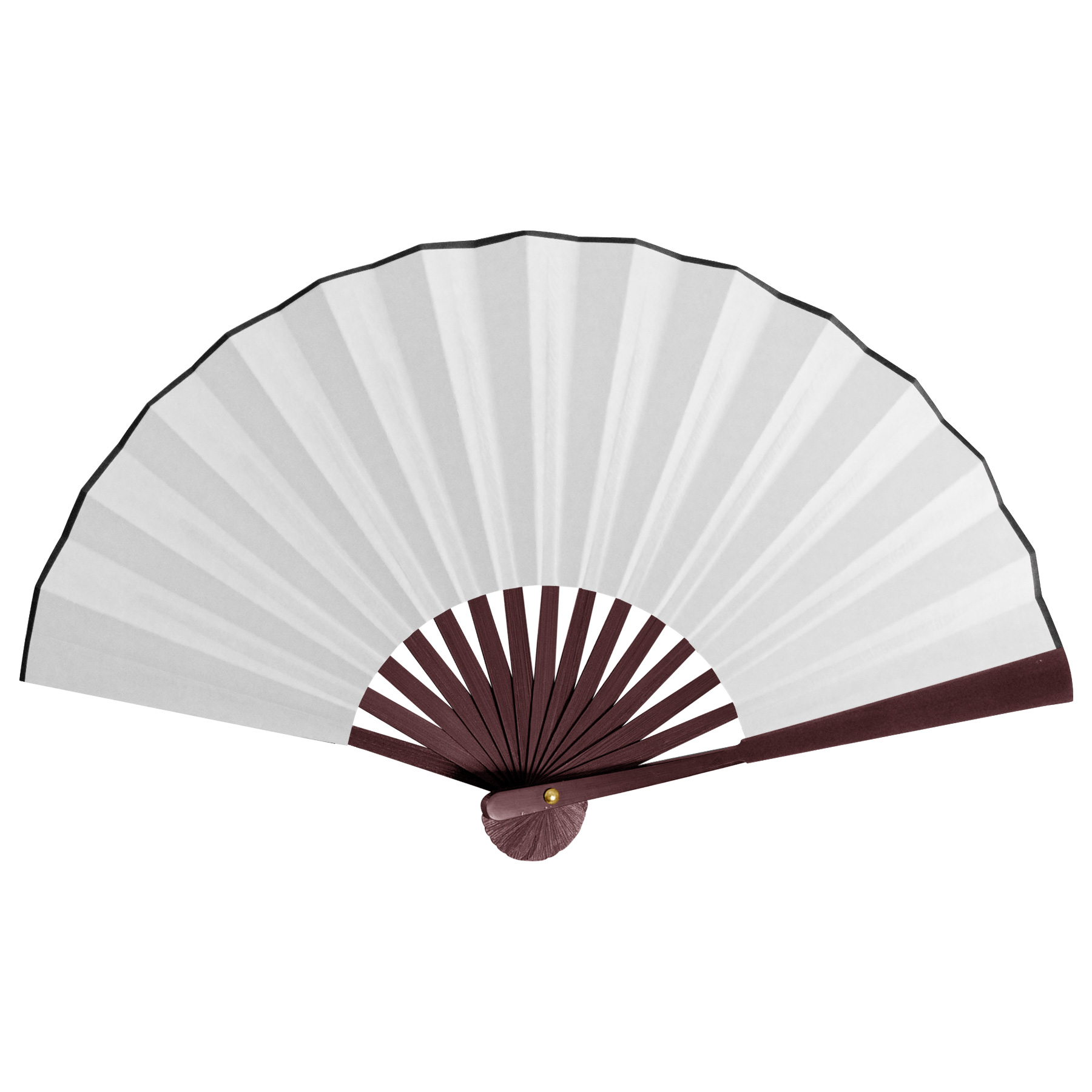 FlyFlyPromos - 13''L Spun Silk Cloth Bamboo Fan Image 4 - Promotional Product