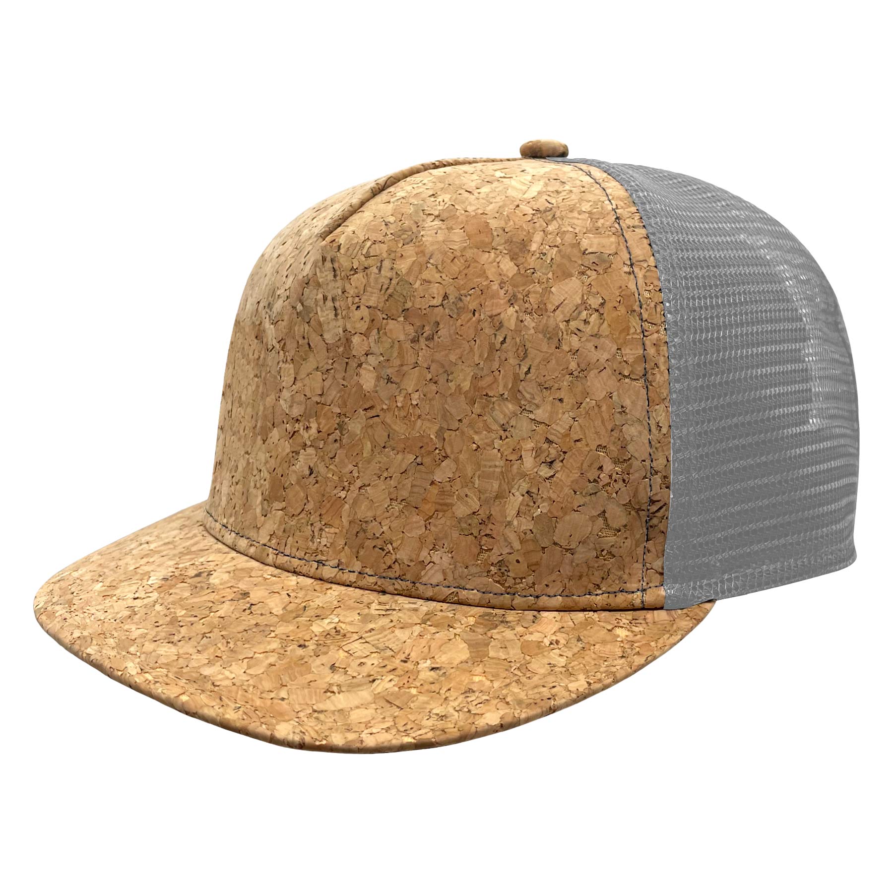 FlyFlyPromos - Cork Flat Visor 5 Panel Snapback Mesh Back Trucker Hat Image 13 - Promotional Product