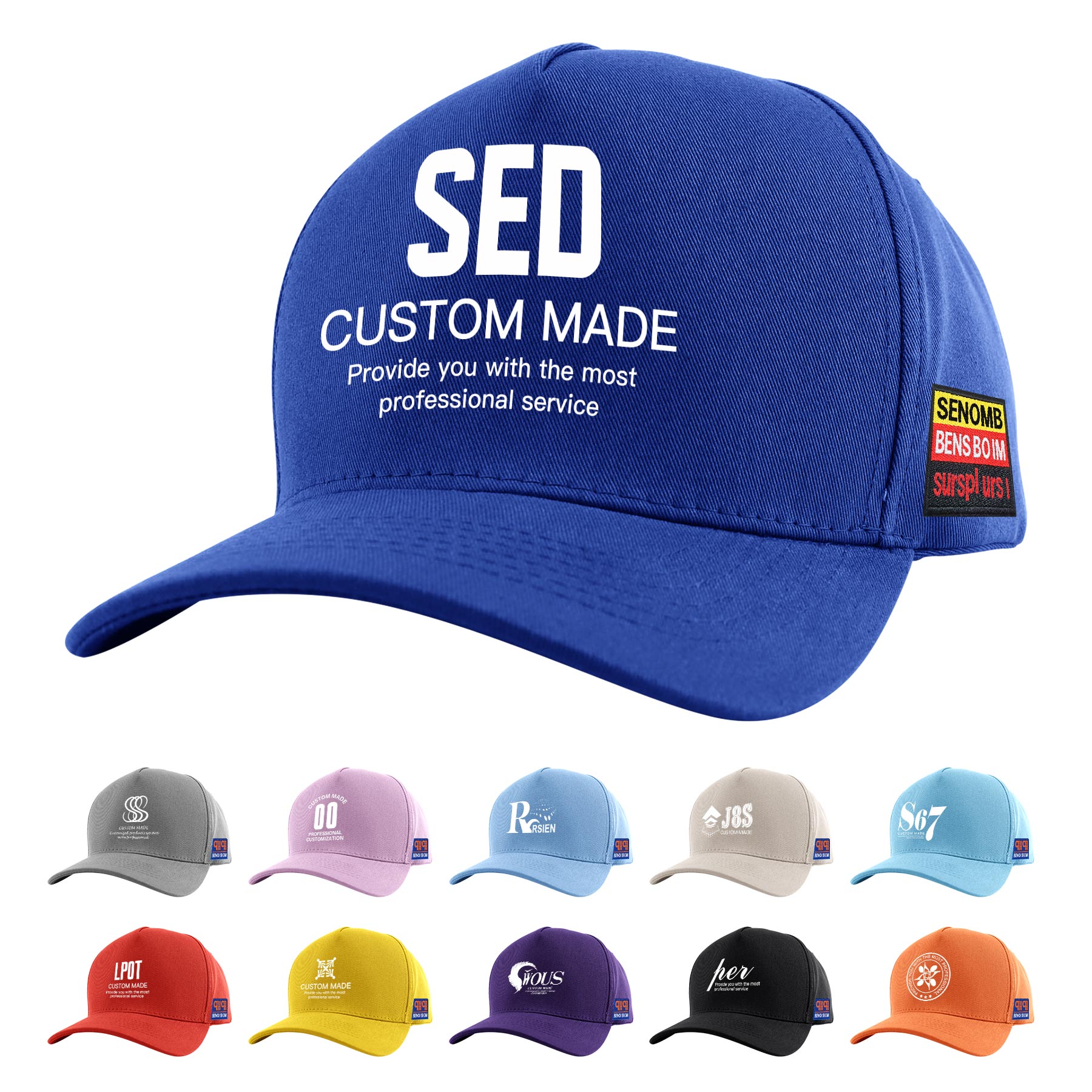 FlyFlyPromos - Cotton Twill 5 Panel Mid Profile Structured Baseball Cap - Promotional Product