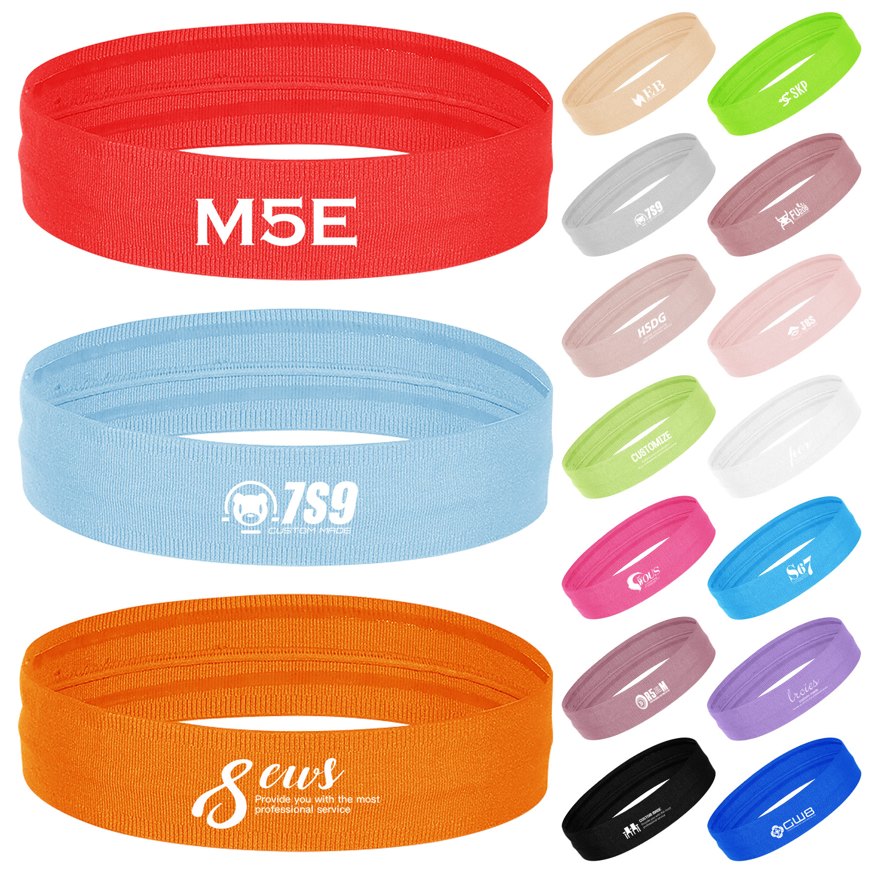 FlyFlyPromos - Elastic Sports Sweatband - Promotional Product