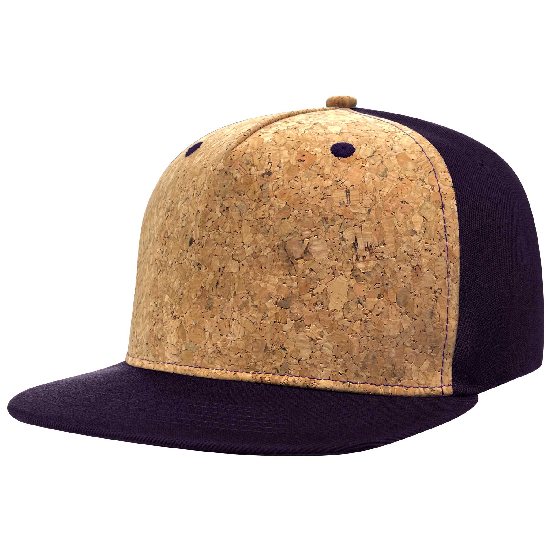 FlyFlyPromos - Cotton Flat Visor Adjustable Snapback Cork Caps Image 9 - Promotional Product