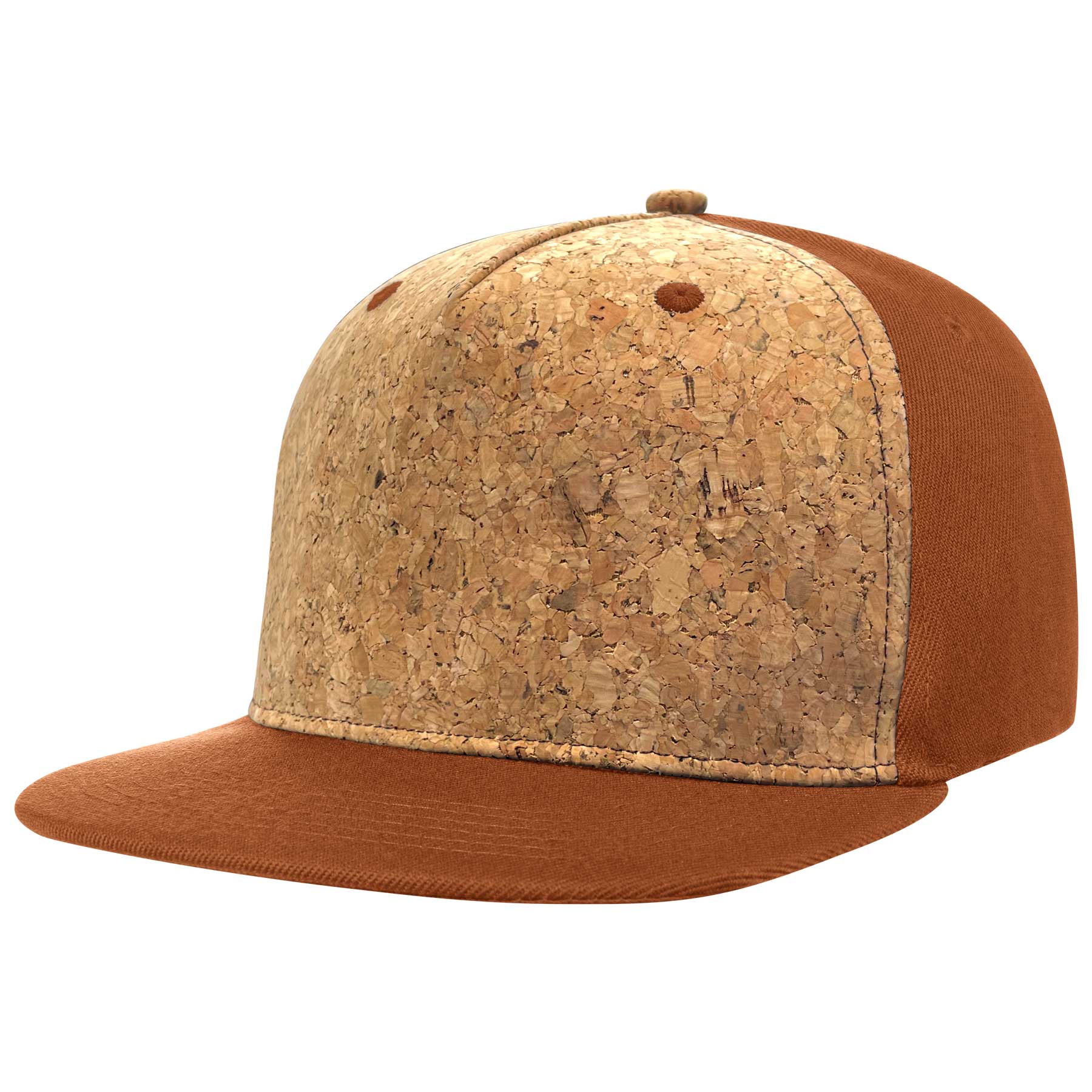 FlyFlyPromos - Cotton Flat Visor Adjustable Snapback Cork Caps Image 7 - Promotional Product