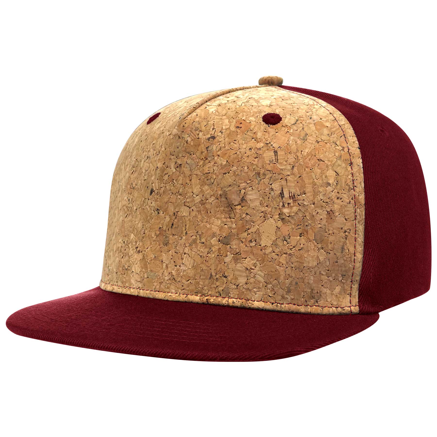 FlyFlyPromos - Cotton Flat Visor Adjustable Snapback Cork Caps Image 5 - Promotional Product