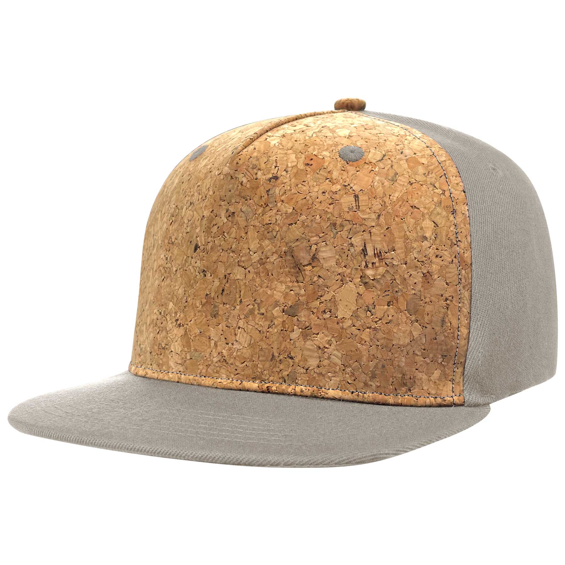 FlyFlyPromos - Cotton Flat Visor Adjustable Snapback Cork Caps Image 15 - Promotional Product