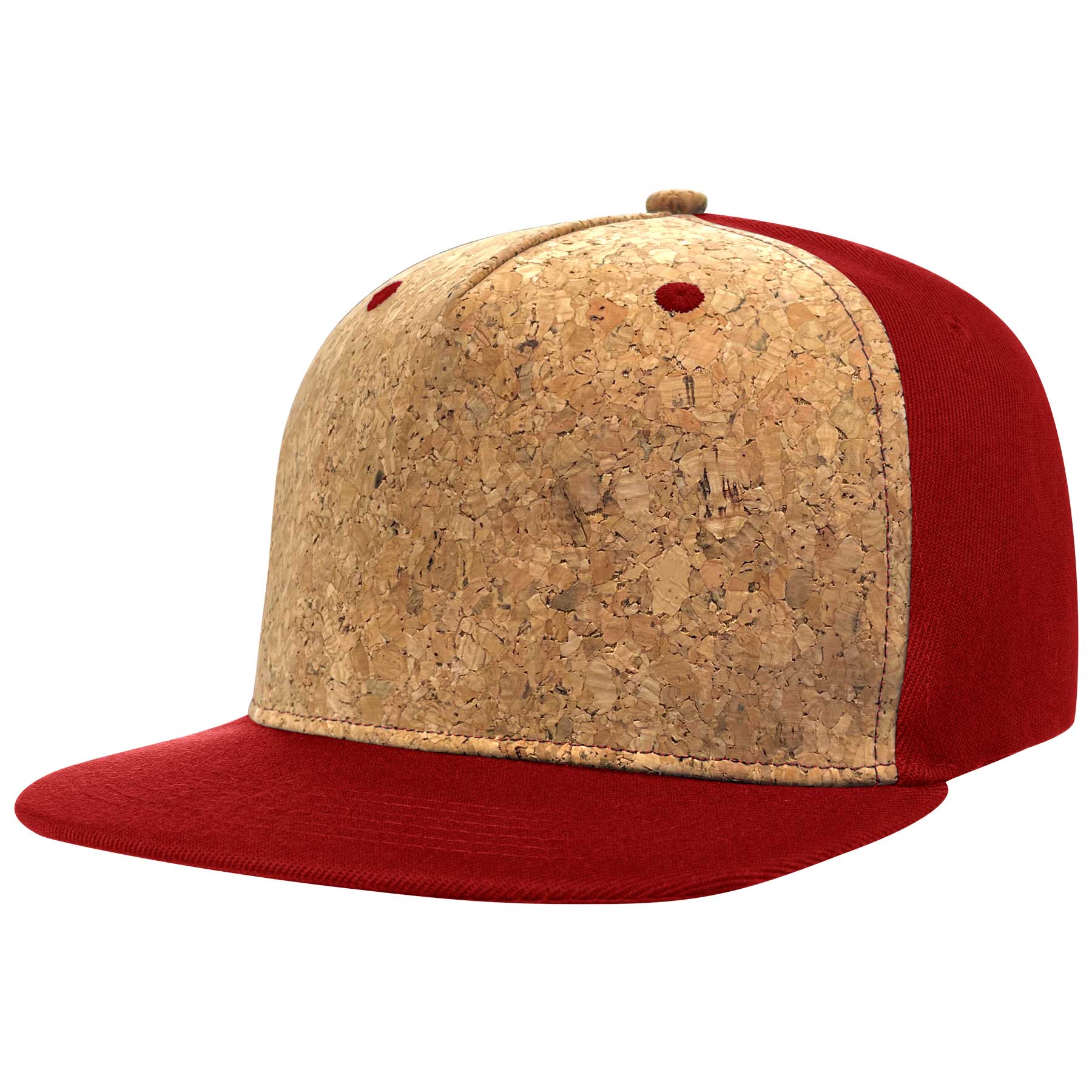 FlyFlyPromos - Cotton Flat Visor Adjustable Snapback Cork Caps Image 13 - Promotional Product