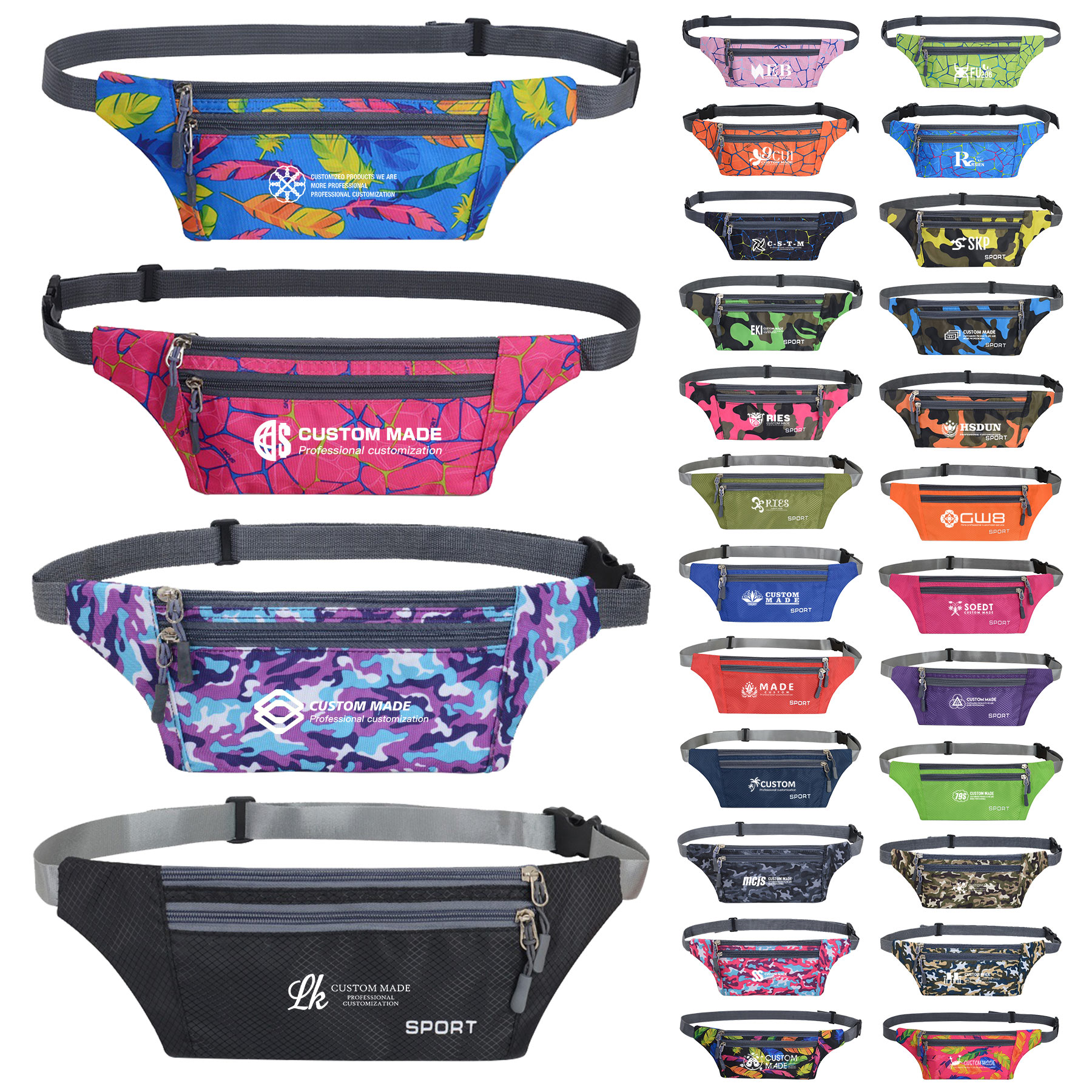 FlyFlyPromos - Custome Full Color Printed Fanny Pack Image 1 - Promotional Product