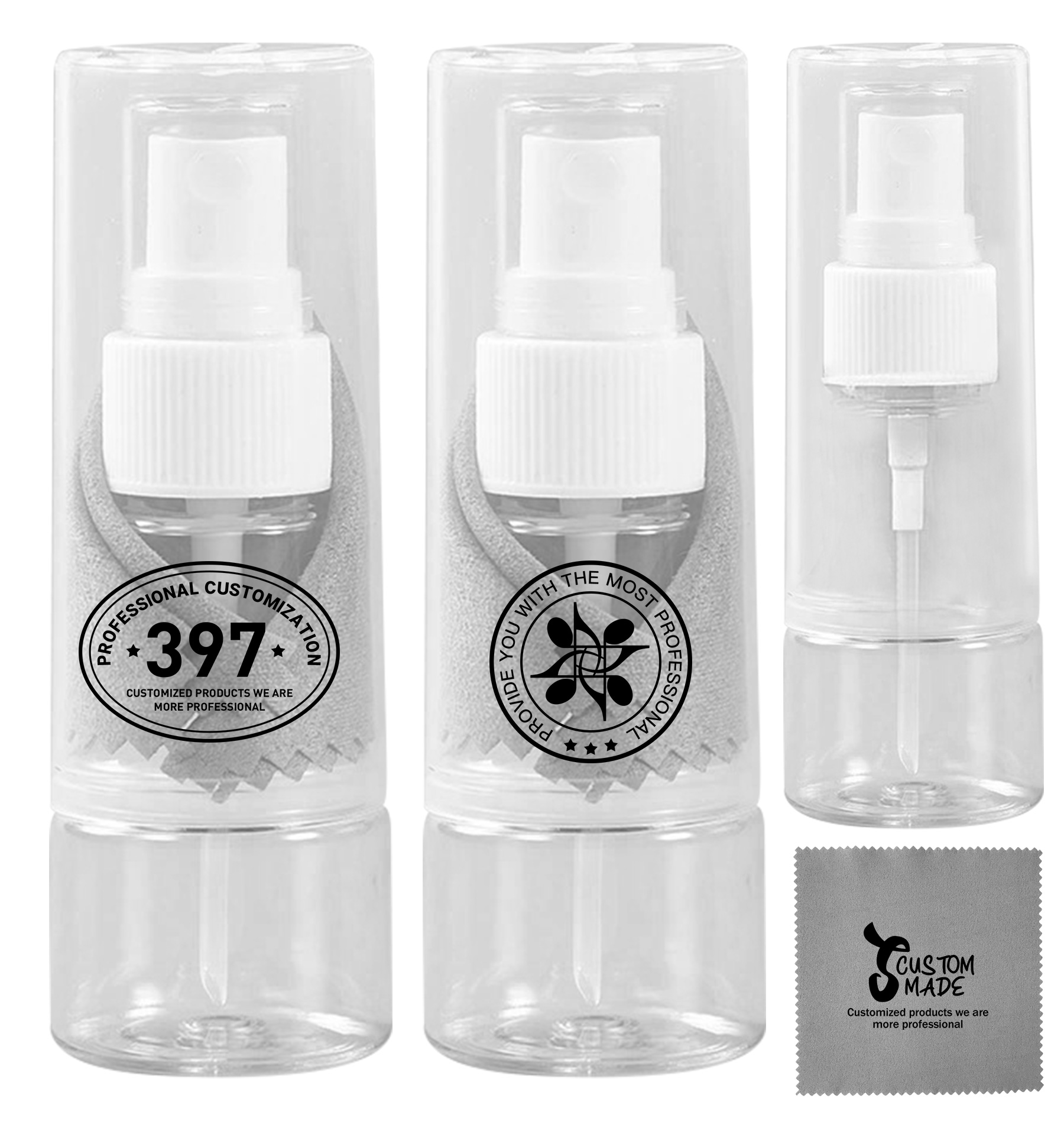FlyFlyPromos - 1oz Spray Cleaning Bottle Set - Promotional Product