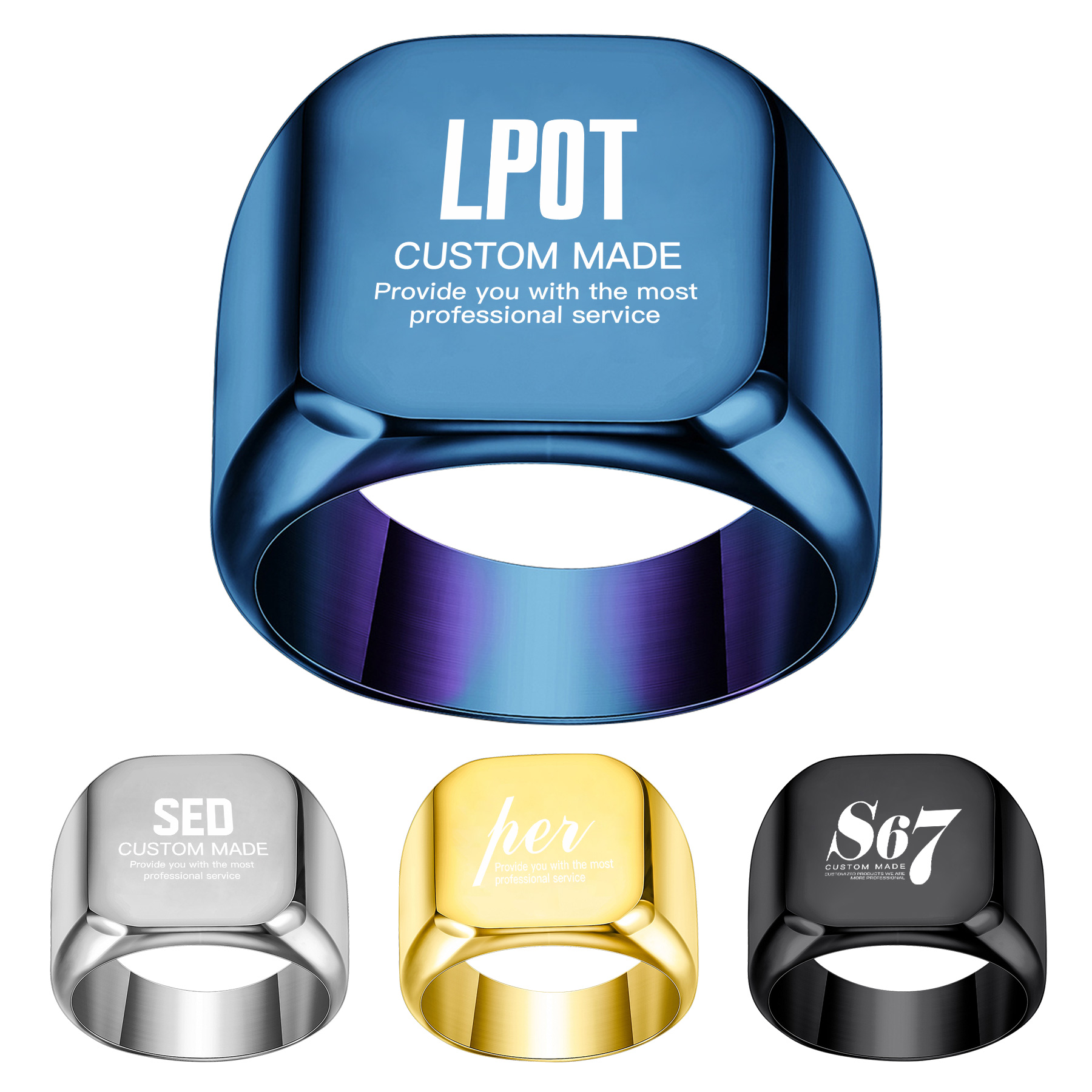 FlyFlyPromos - Metal Spuare Ring - Promotional Product