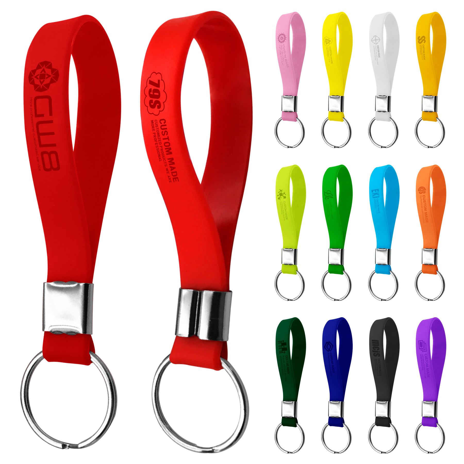 FlyFlyPromos - Silicone Wristband Keychain Image 1 - Promotional Product