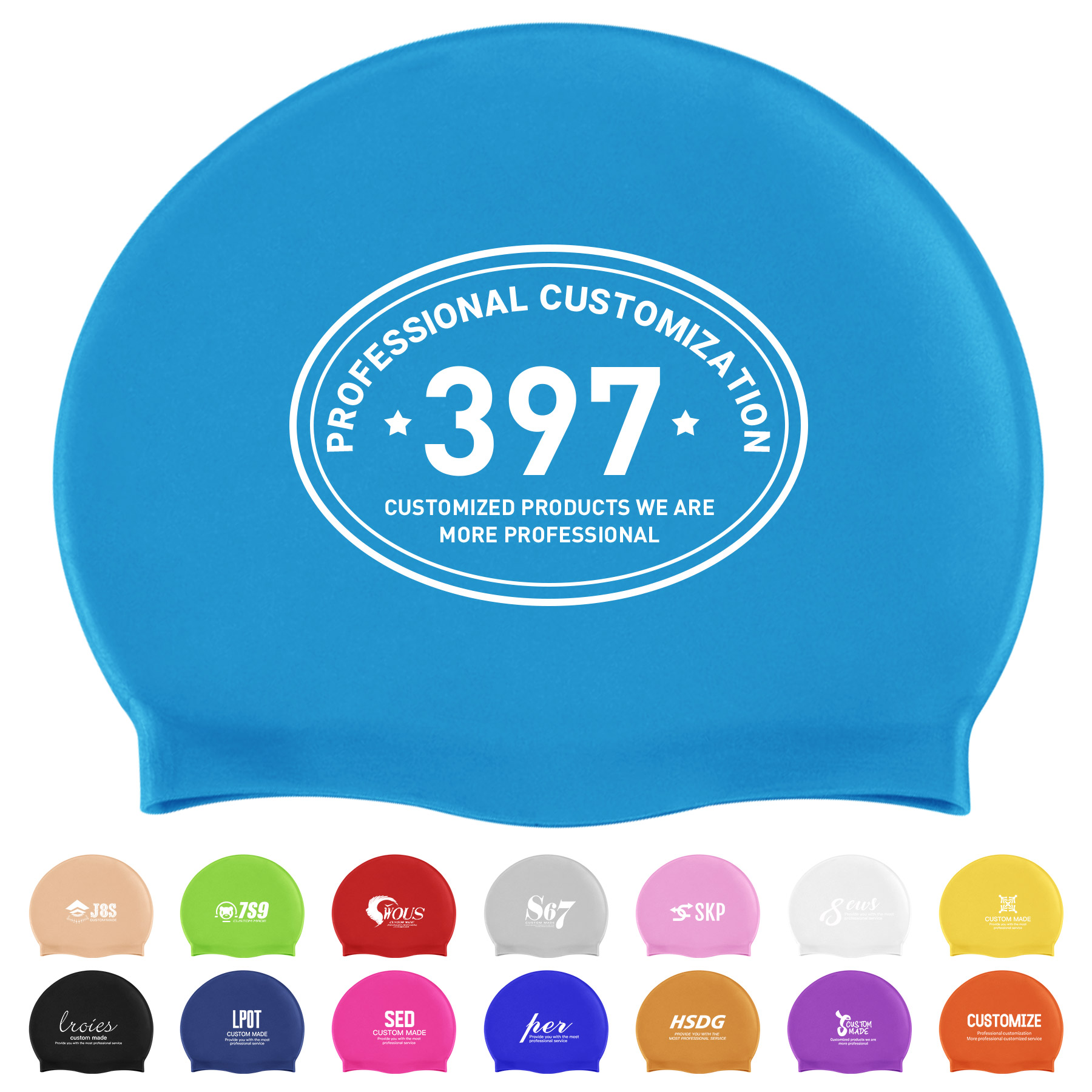 FlyFlyPromos - Adult Waterproof Silicone Swimming Cap - Promotional Product