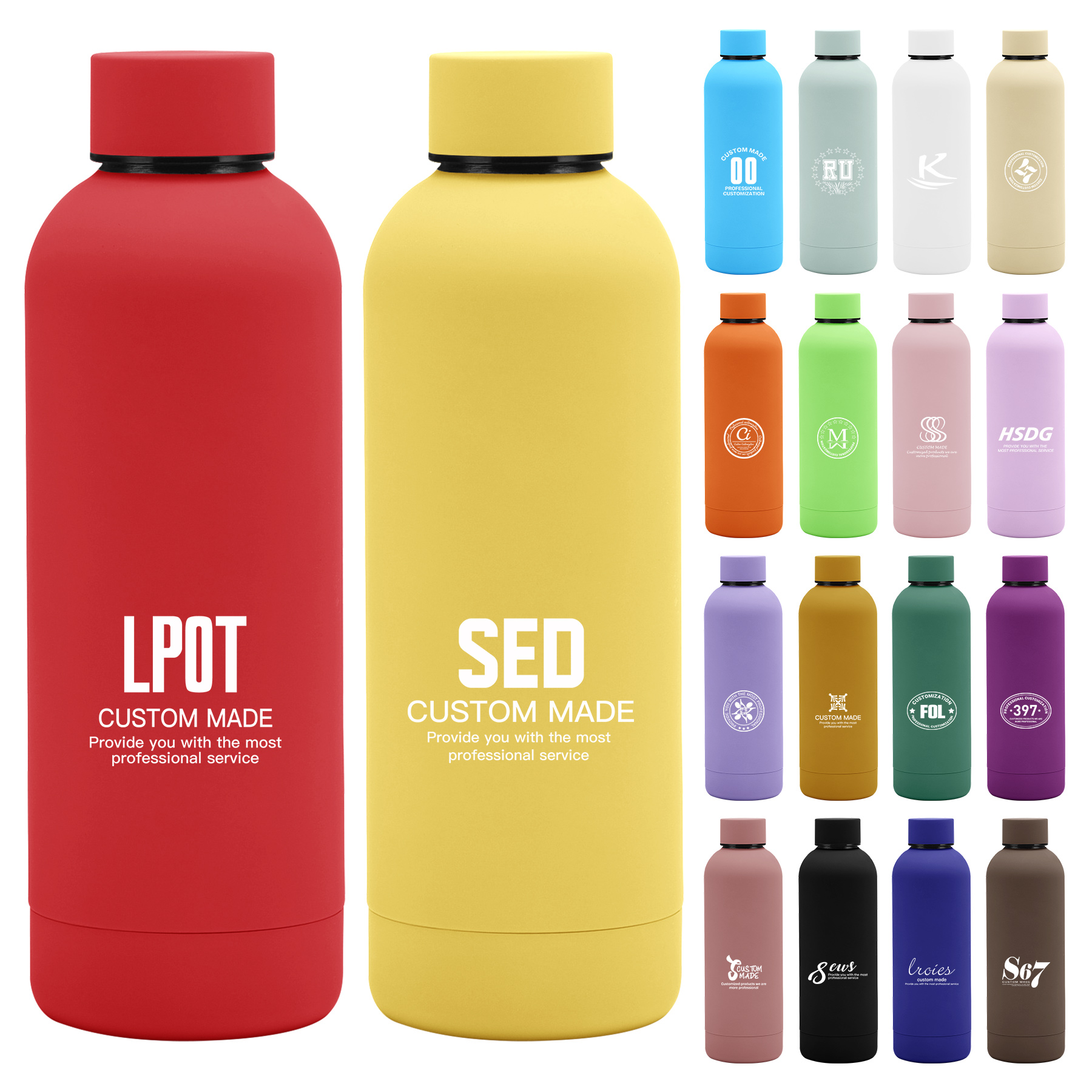 FlyFlyPromos - 16OZ Stainless Steel Vacuum Cup Insulated Drink Bottle - Promotional Product