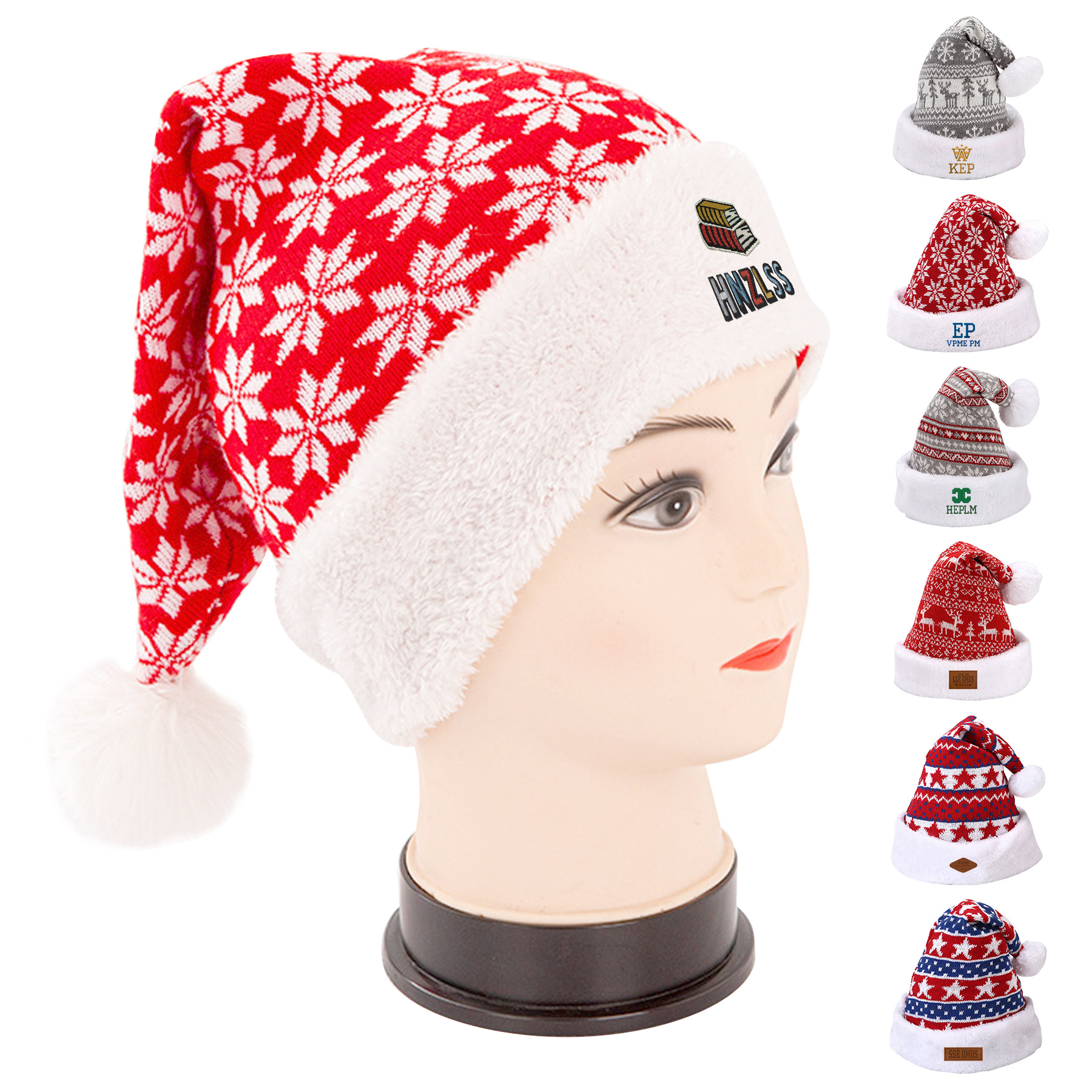 FlyFlyPromos - Acrylic Christmas Long Tail Beanie Hat Image 1 - Promotional Product