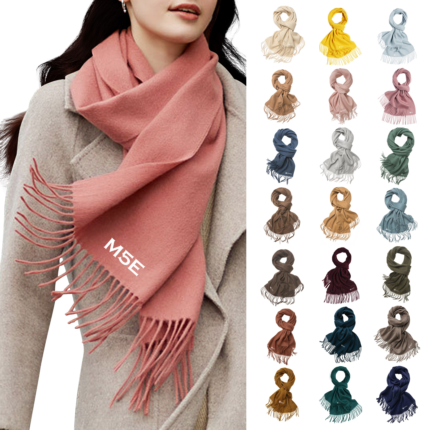 FlyFlyPromos - Winter Warm Scarf with Tassel - Promotional Product
