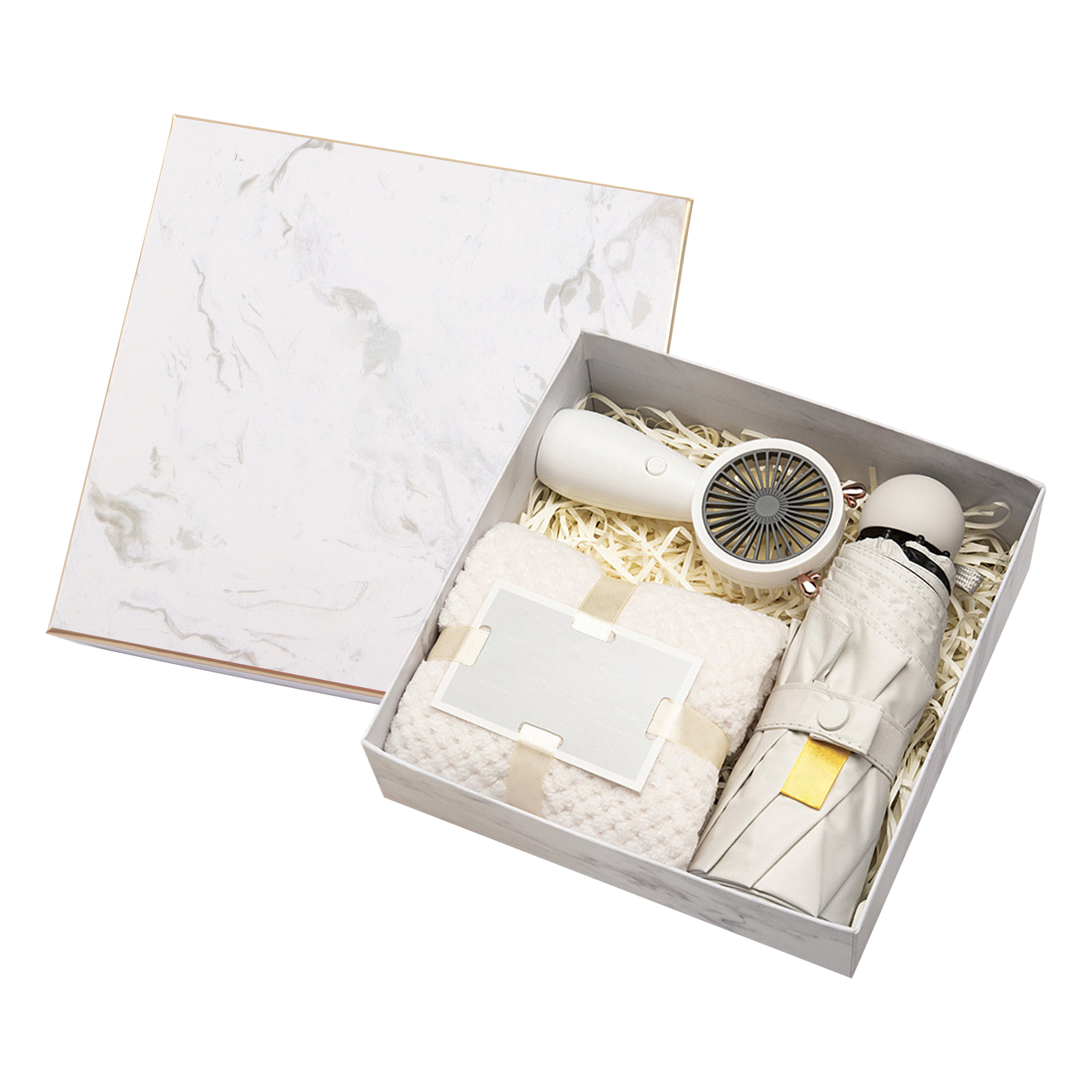 FlyFlyPromos - Gift Set with Umbrella, Towel, Handheld Fan Image 11 - Promotional Product