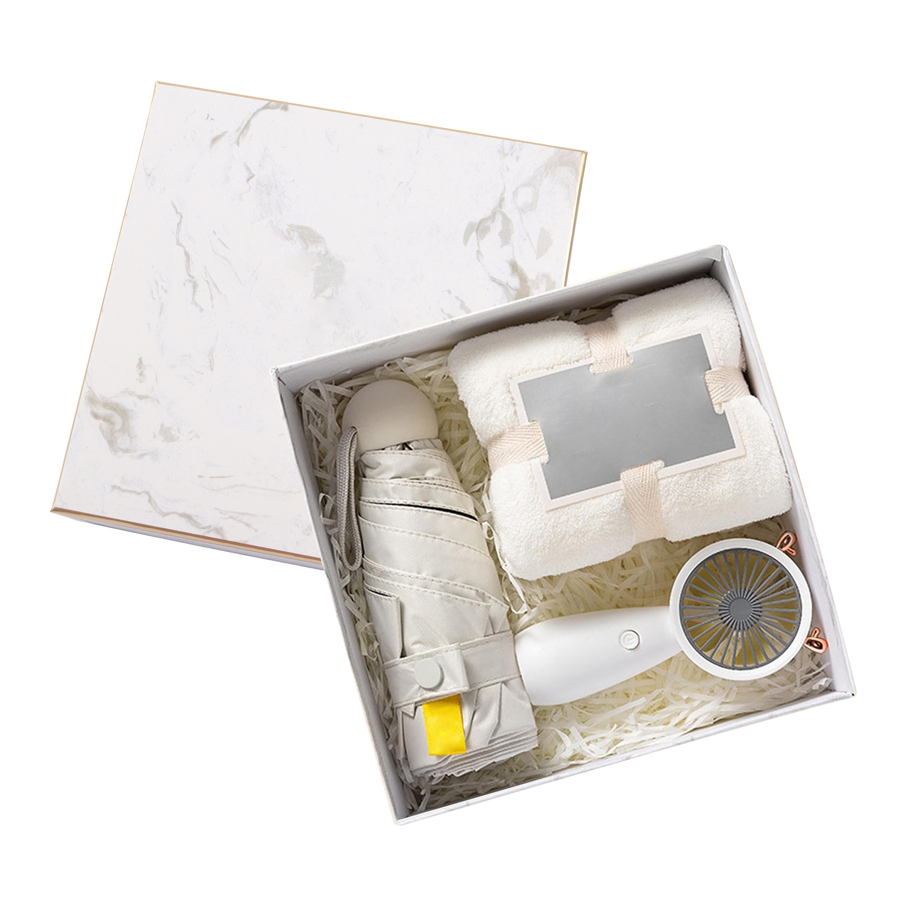 FlyFlyPromos - Gift Set with Umbrella, Towel, Handheld Fan Image 5 - Promotional Product