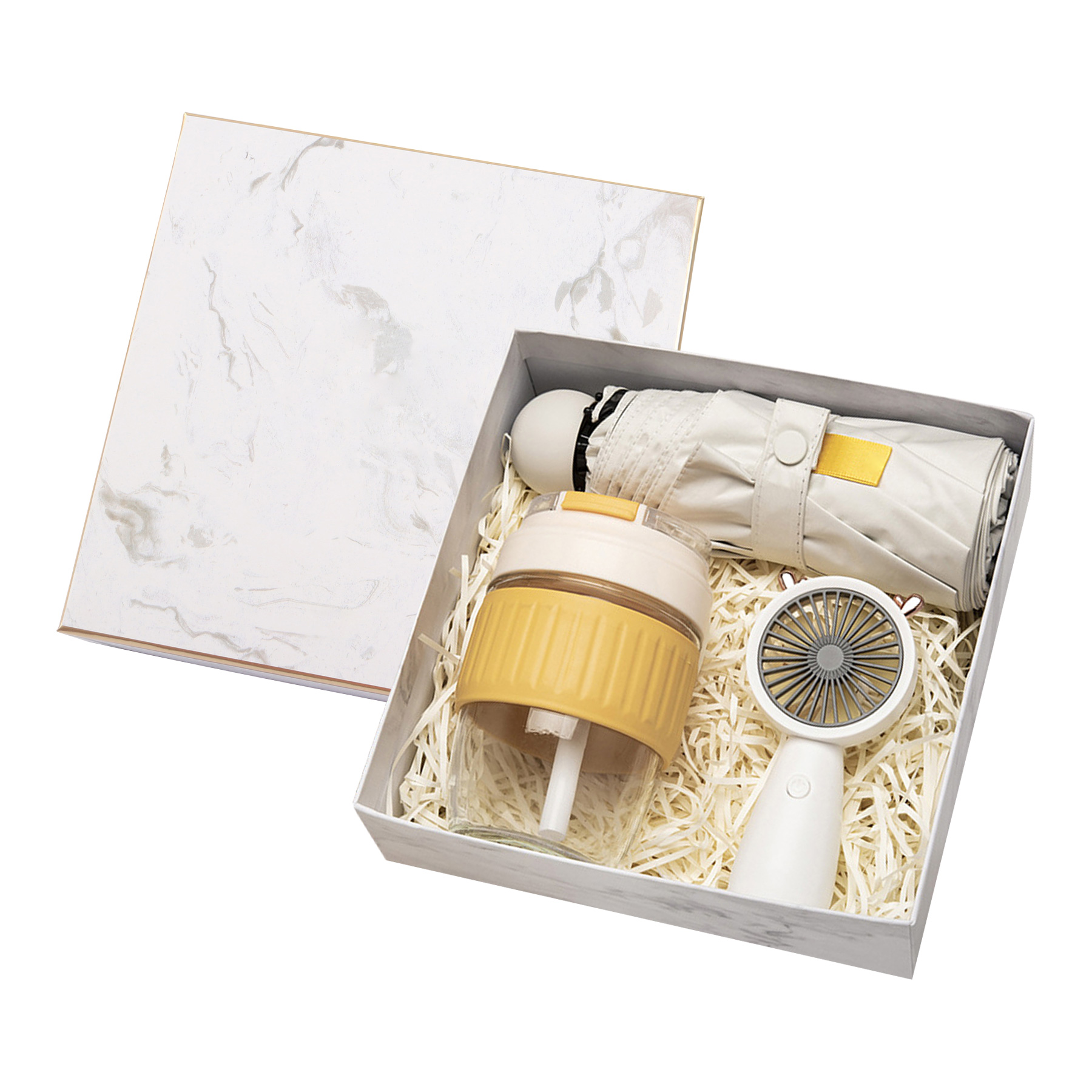 FlyFlyPromos - Gift Set with Umbrella, Towel, Handheld Fan Image 2 - Promotional Product