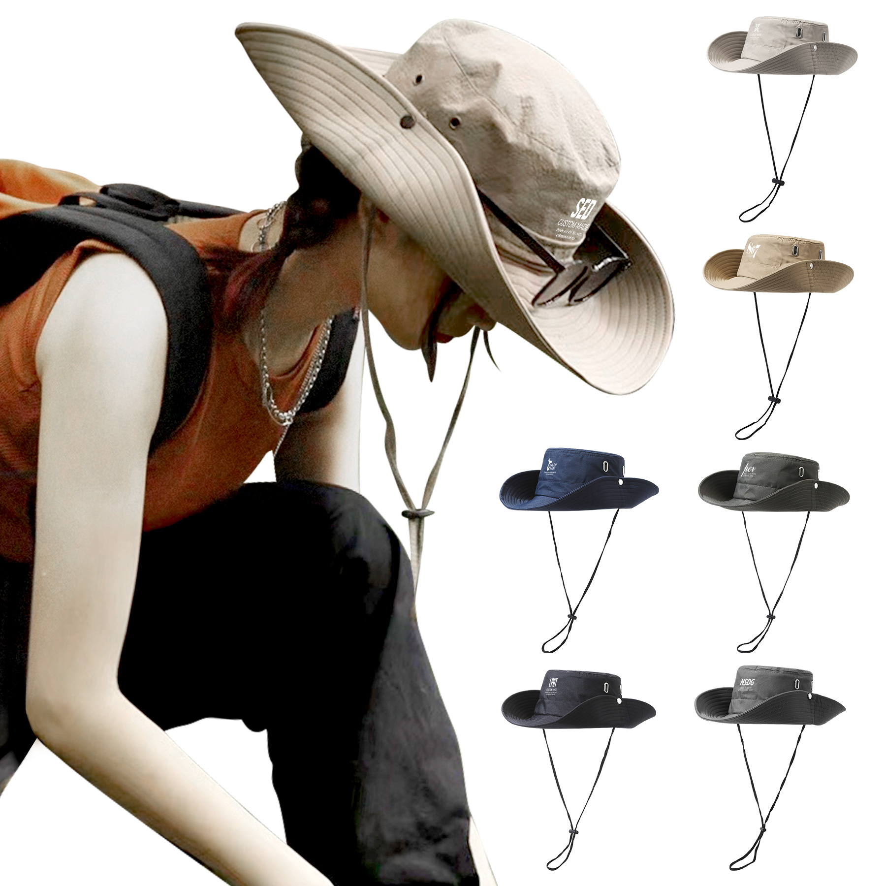 FlyFlyPromos - Large Brim Sun-shading Bucket Hat - Promotional Product