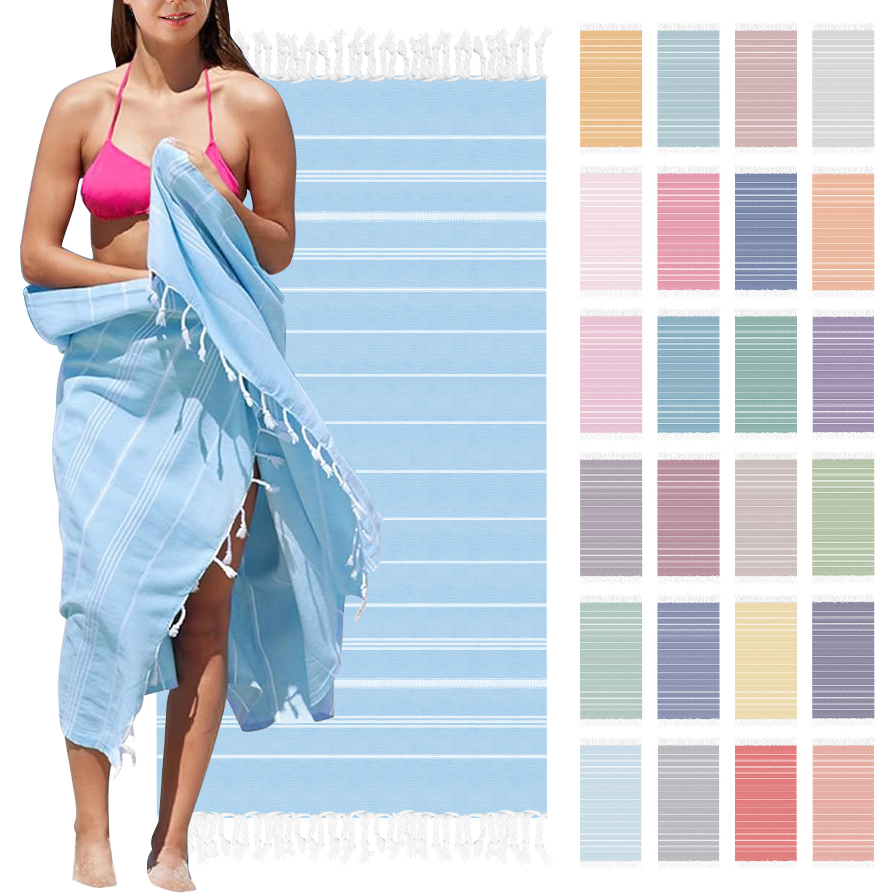 FlyFlyPromos - Turkish Beach Towel - Promotional Product