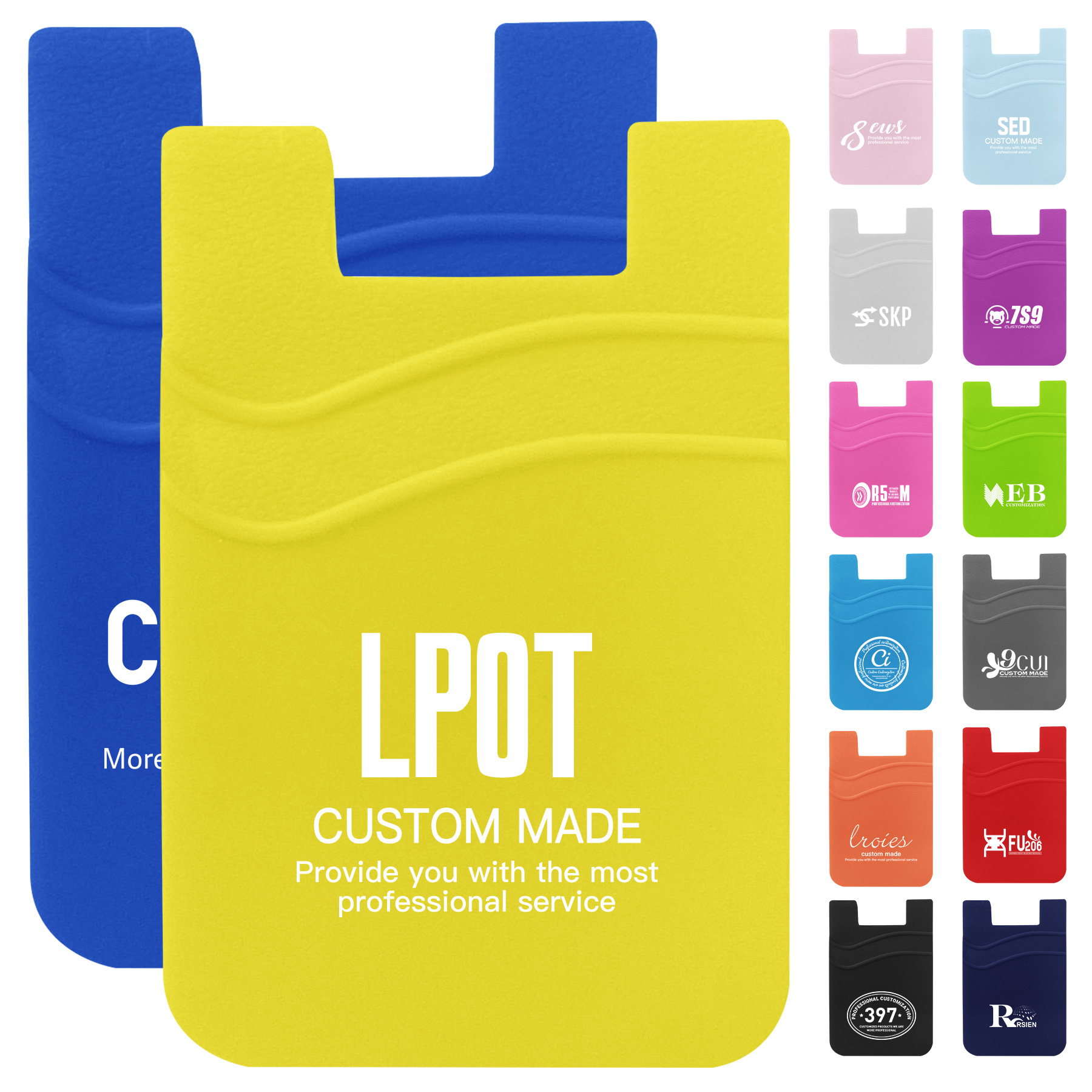 FlyFlyPromos - 2 Pockets Silicone Phone Wallet - Promotional Product
