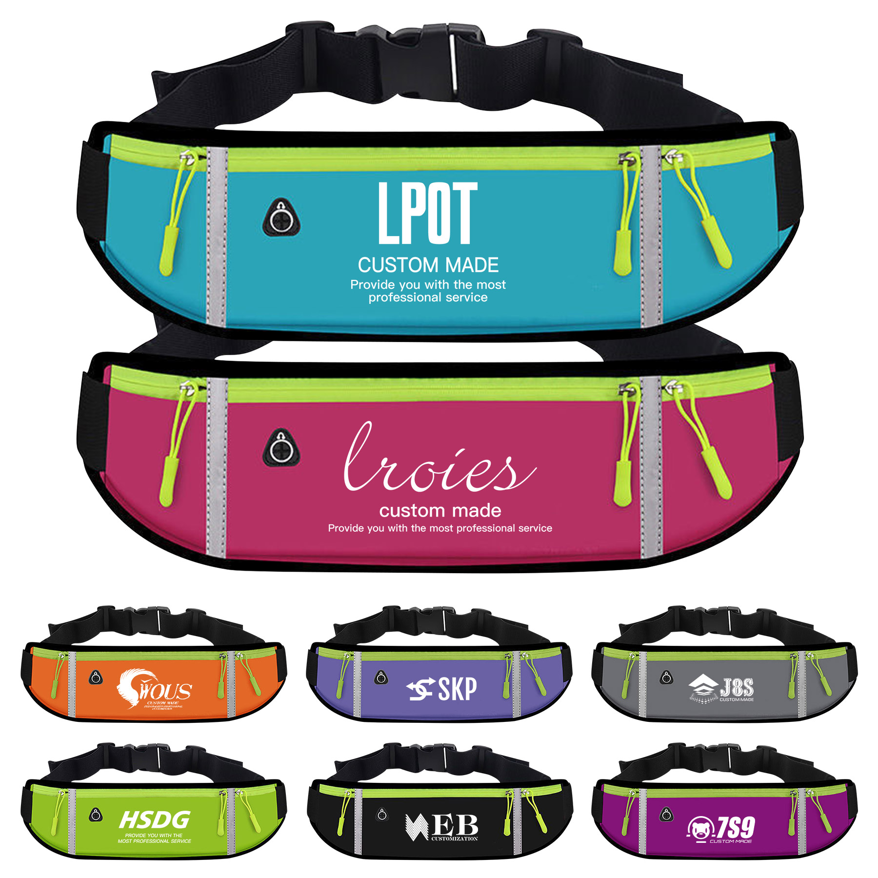 FlyFlyPromos - Fanny Pack With Reflective Strip - Promotional Product
