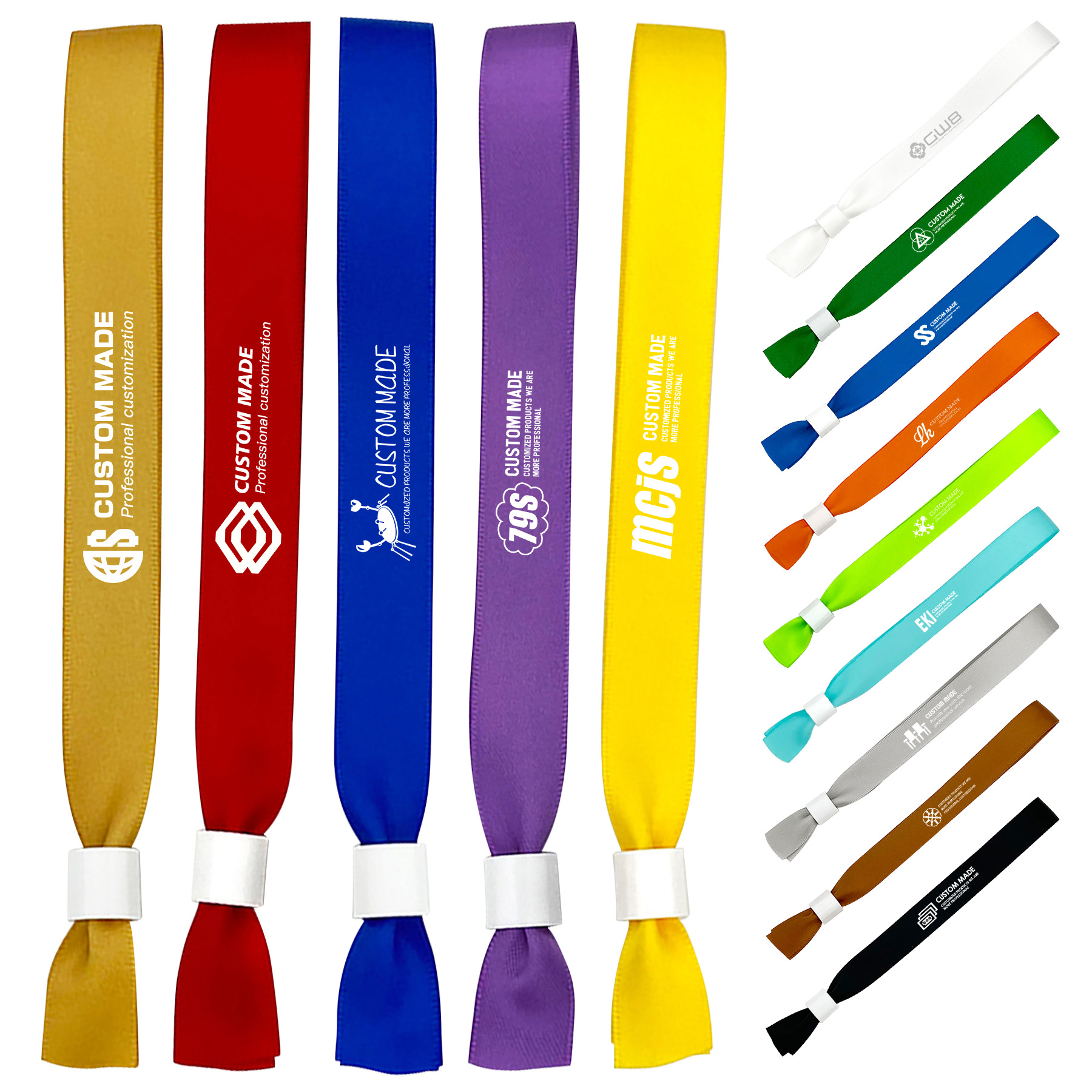 FlyFlyPromos - Wrist Polyester Ribbon  Bracelet Ribbon - Promotional Product