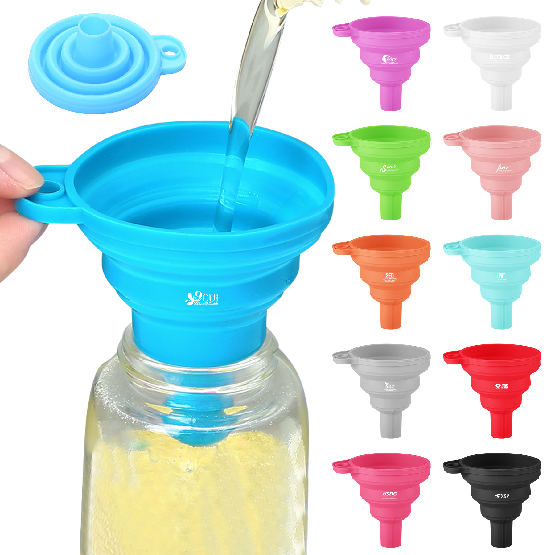 FlyFlyPromos - Foldable Silicone Funnel - Promotional Product