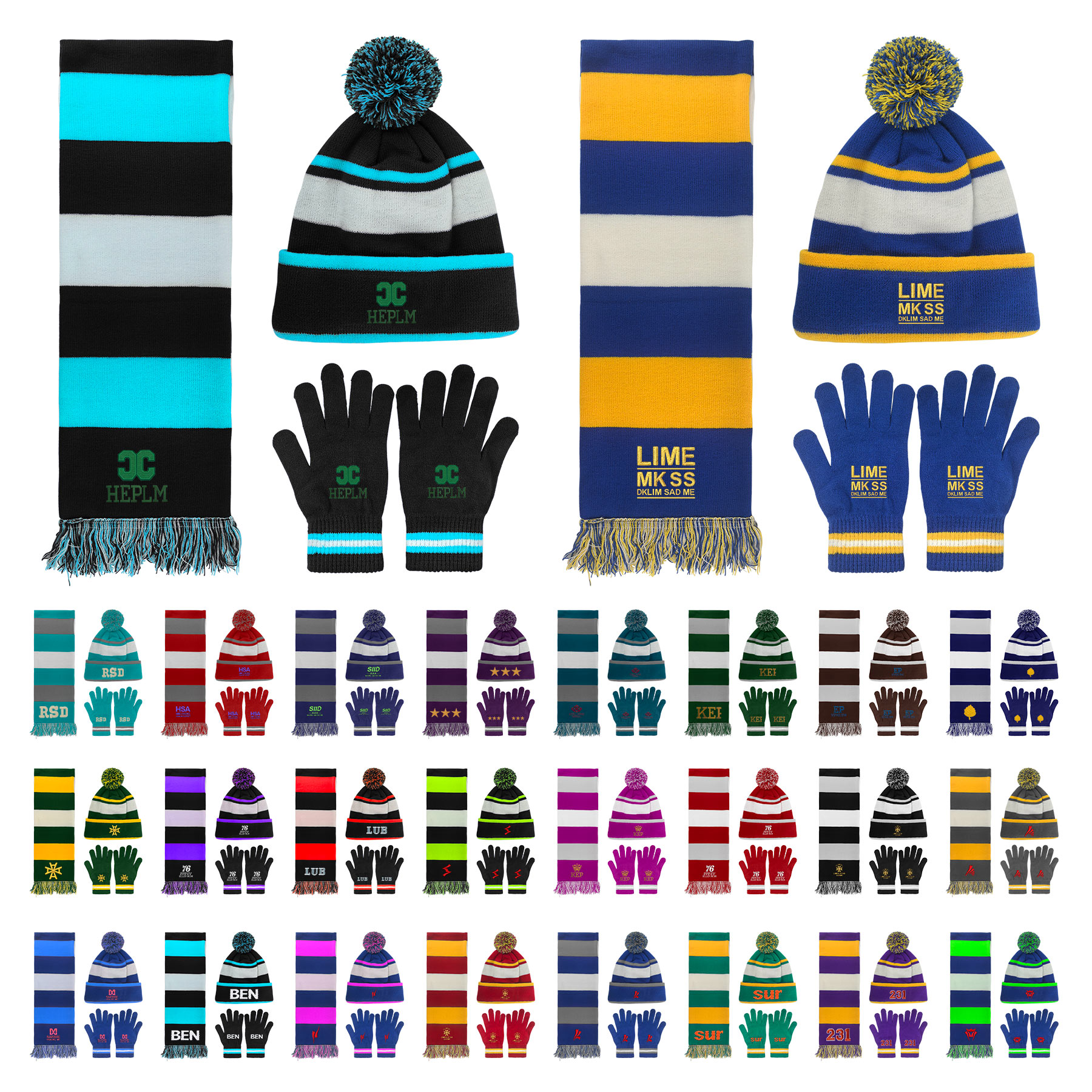 FlyFlyPromos - Beanie Hat Gloves And Scarf Set Image 1 - Promotional Product