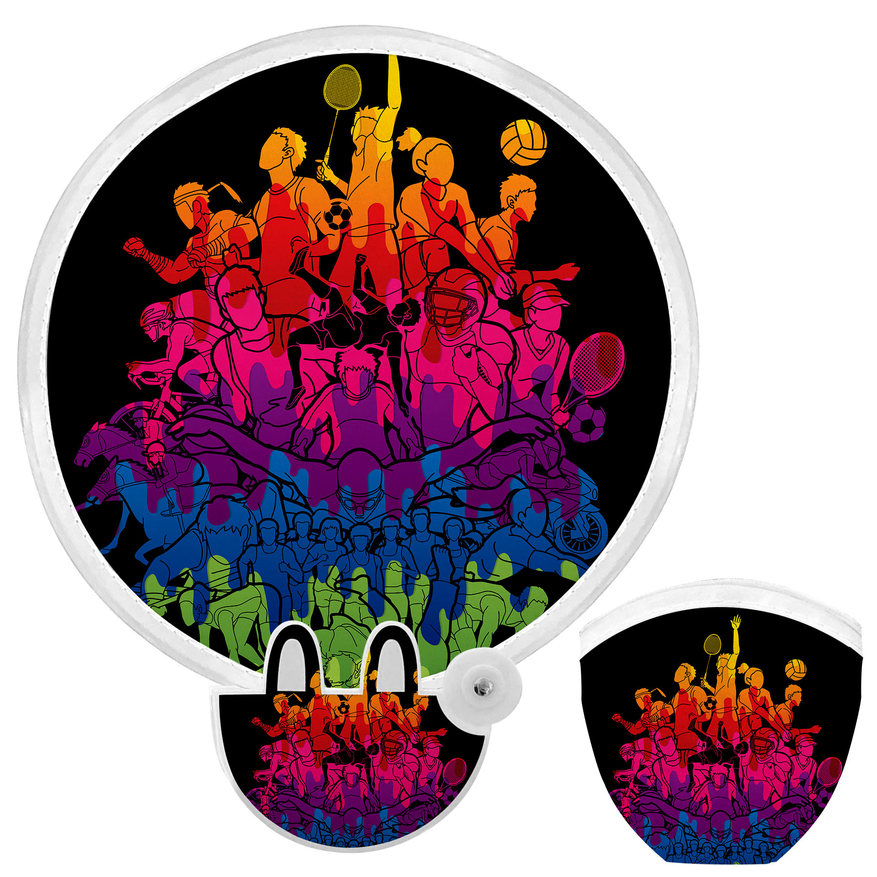 FlyFlyPromos - Polyester Folding Fan with Pouch Image 7 - Promotional Product
