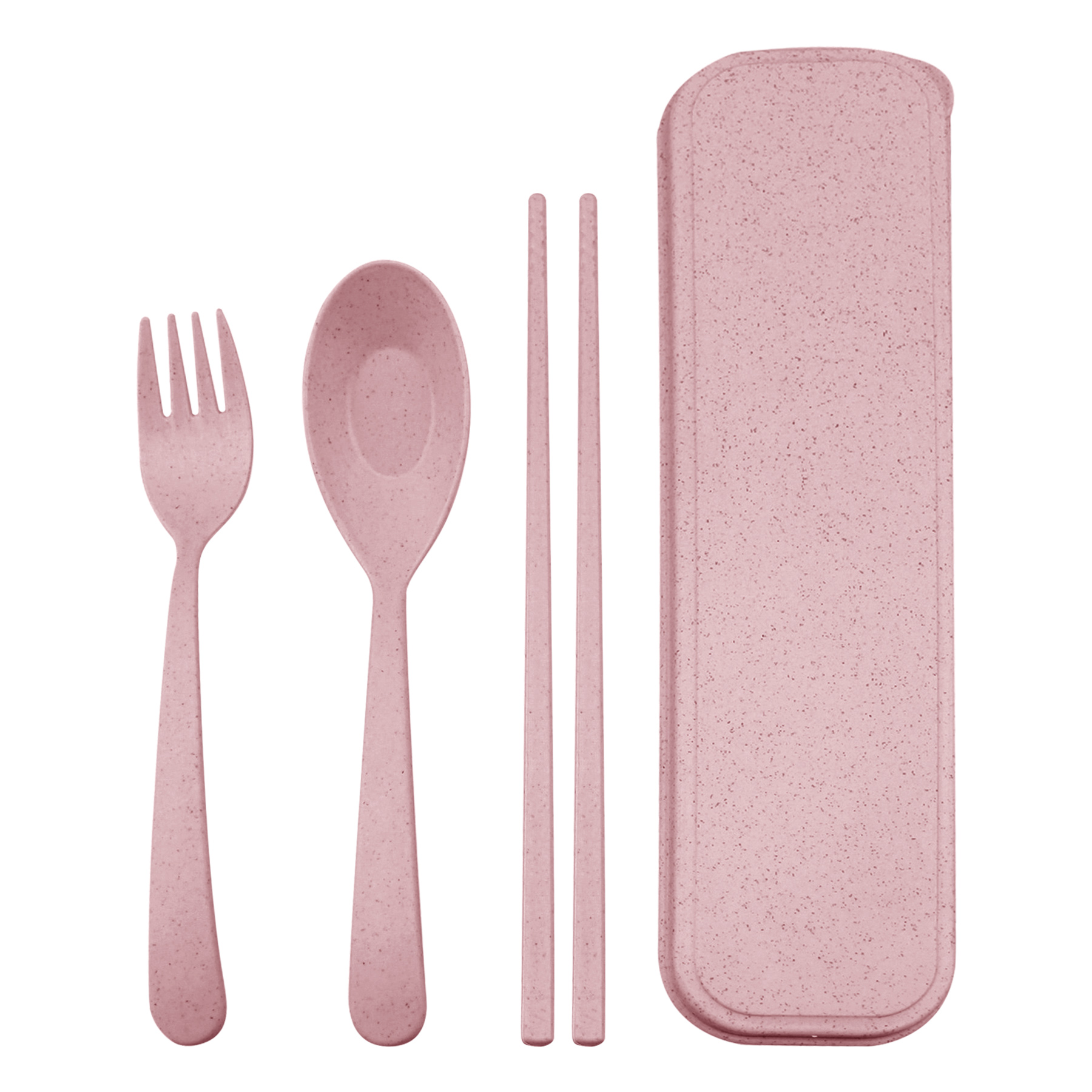 FlyFlyPromos - Portable Wheat Straw Tableware 3-Piece Set Image 3 - Promotional Product