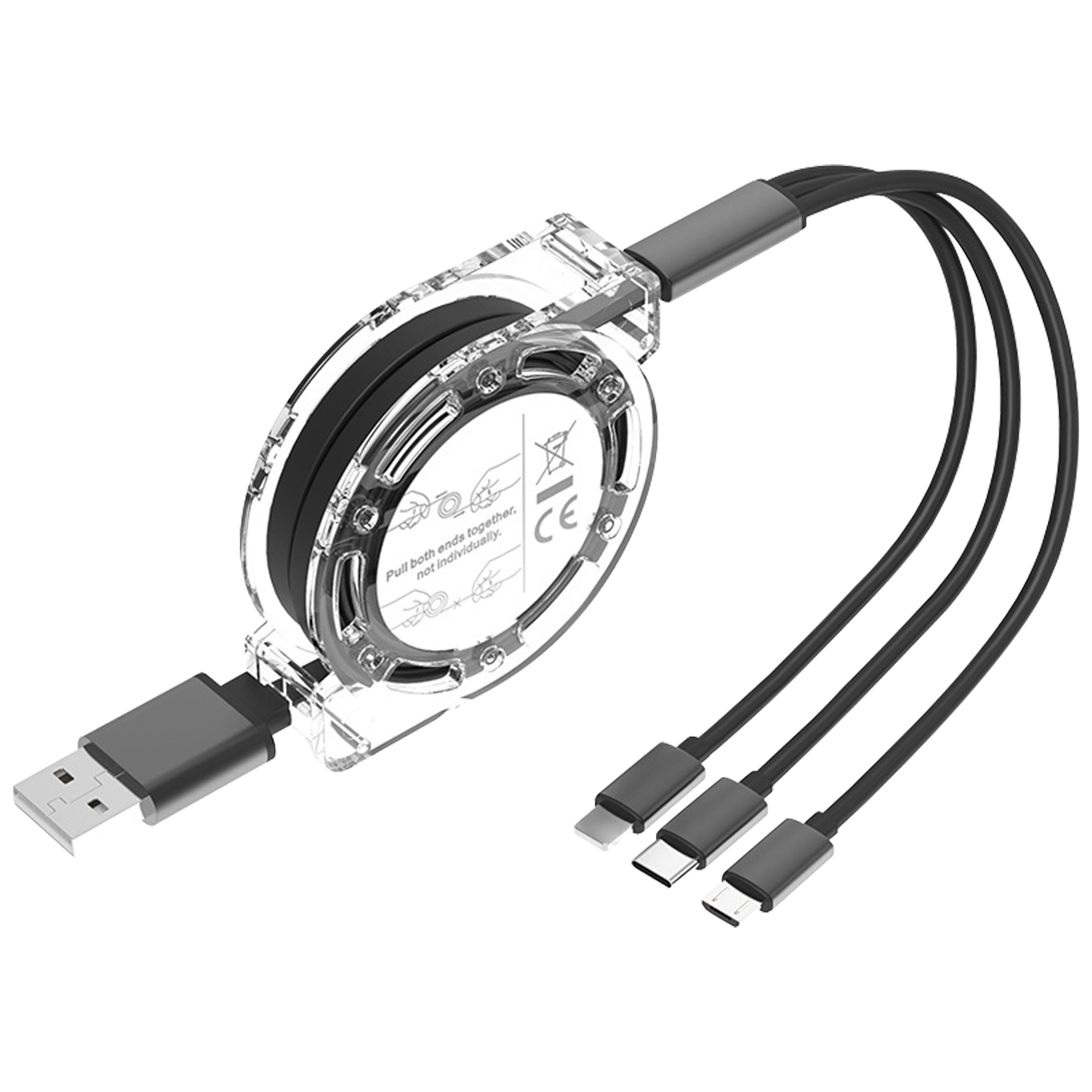FlyFlyPromos - 3-in-1 Multi Device Charger and USB Charging Cable Image 9 - Promotional Product