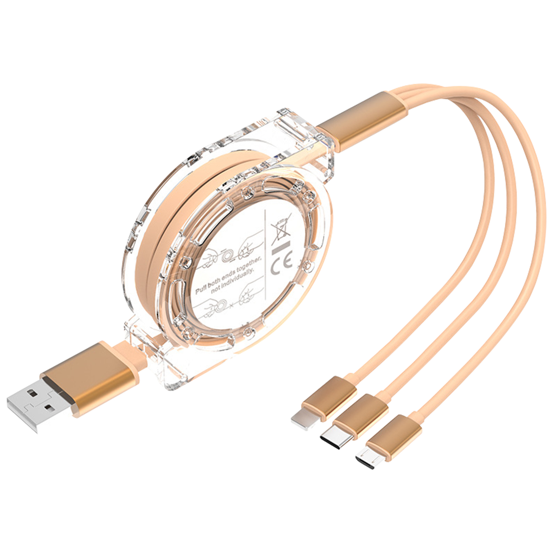 FlyFlyPromos - 3-in-1 Multi Device Charger and USB Charging Cable Image 7 - Promotional Product