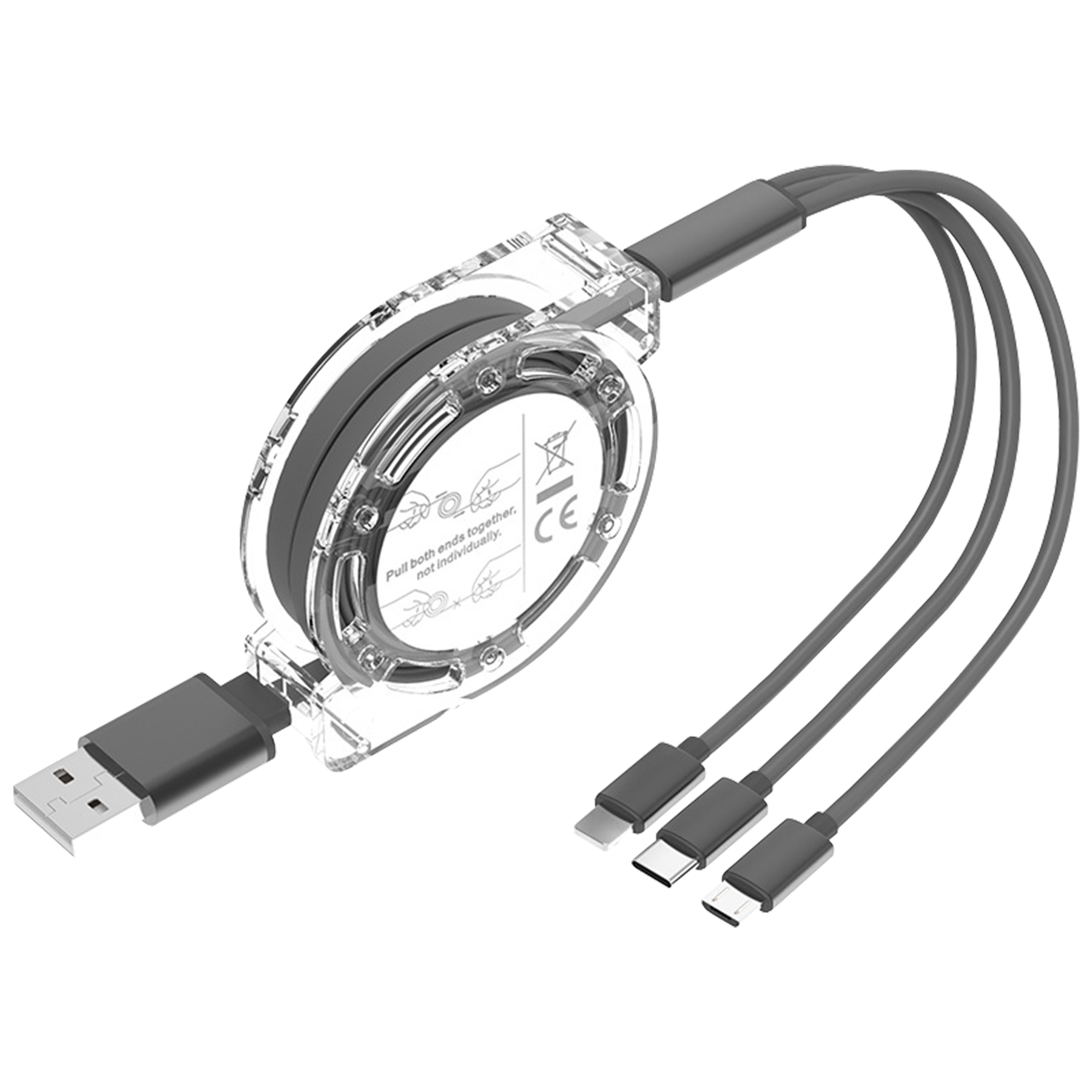 FlyFlyPromos - 3-in-1 Multi Device Charger and USB Charging Cable Image 6 - Promotional Product
