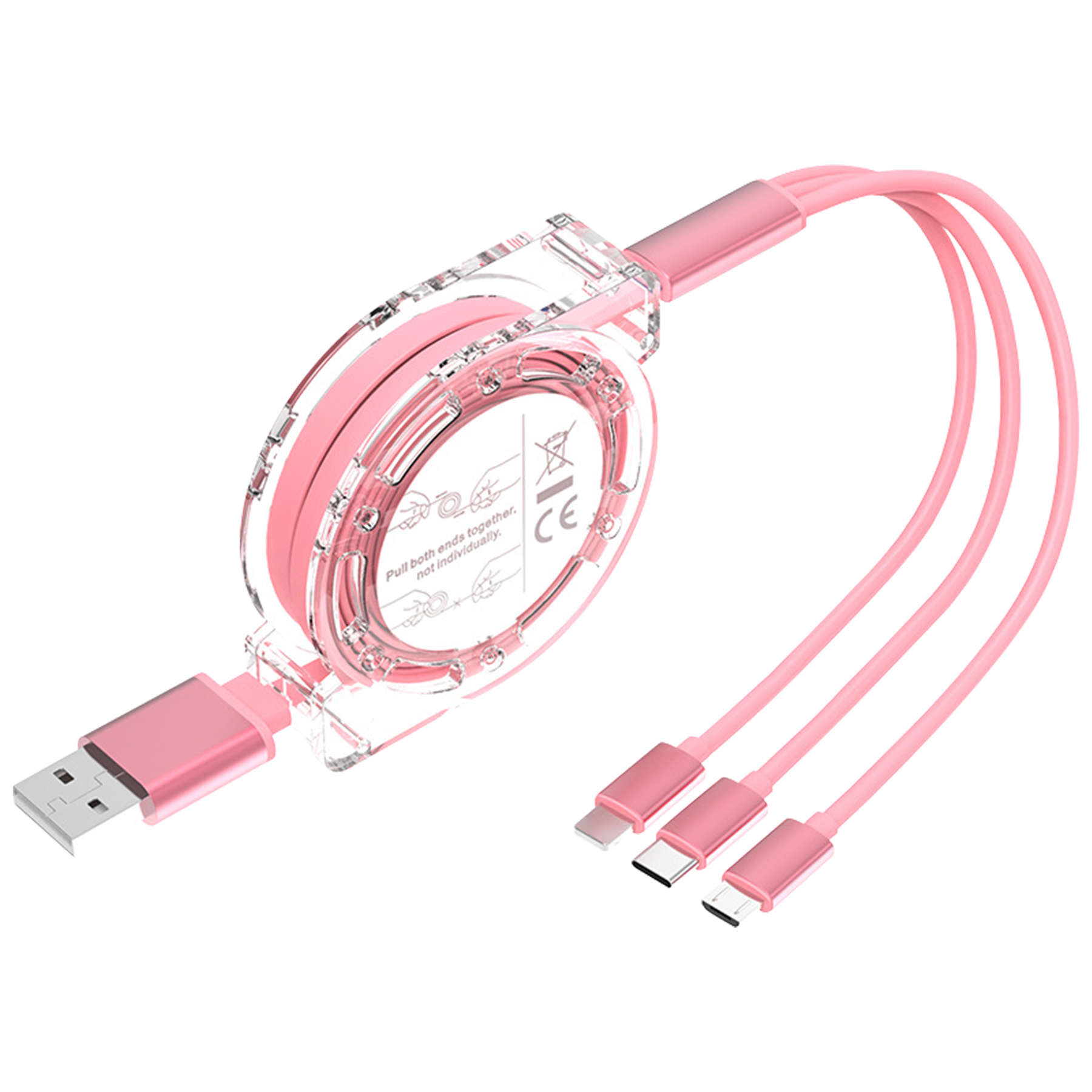 FlyFlyPromos - 3-in-1 Multi Device Charger and USB Charging Cable Image 4 - Promotional Product