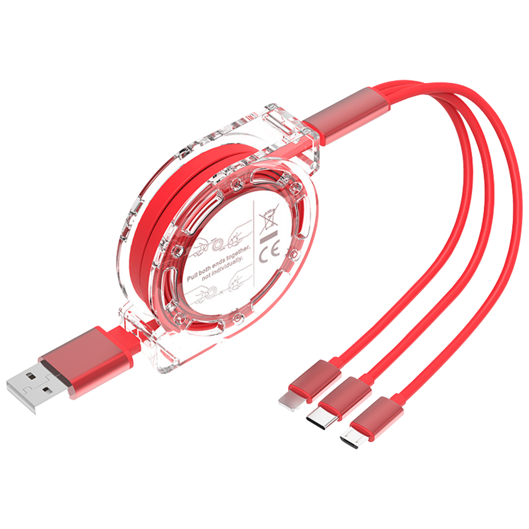 FlyFlyPromos - 3-in-1 Multi Device Charger and USB Charging Cable Image 3 - Promotional Product
